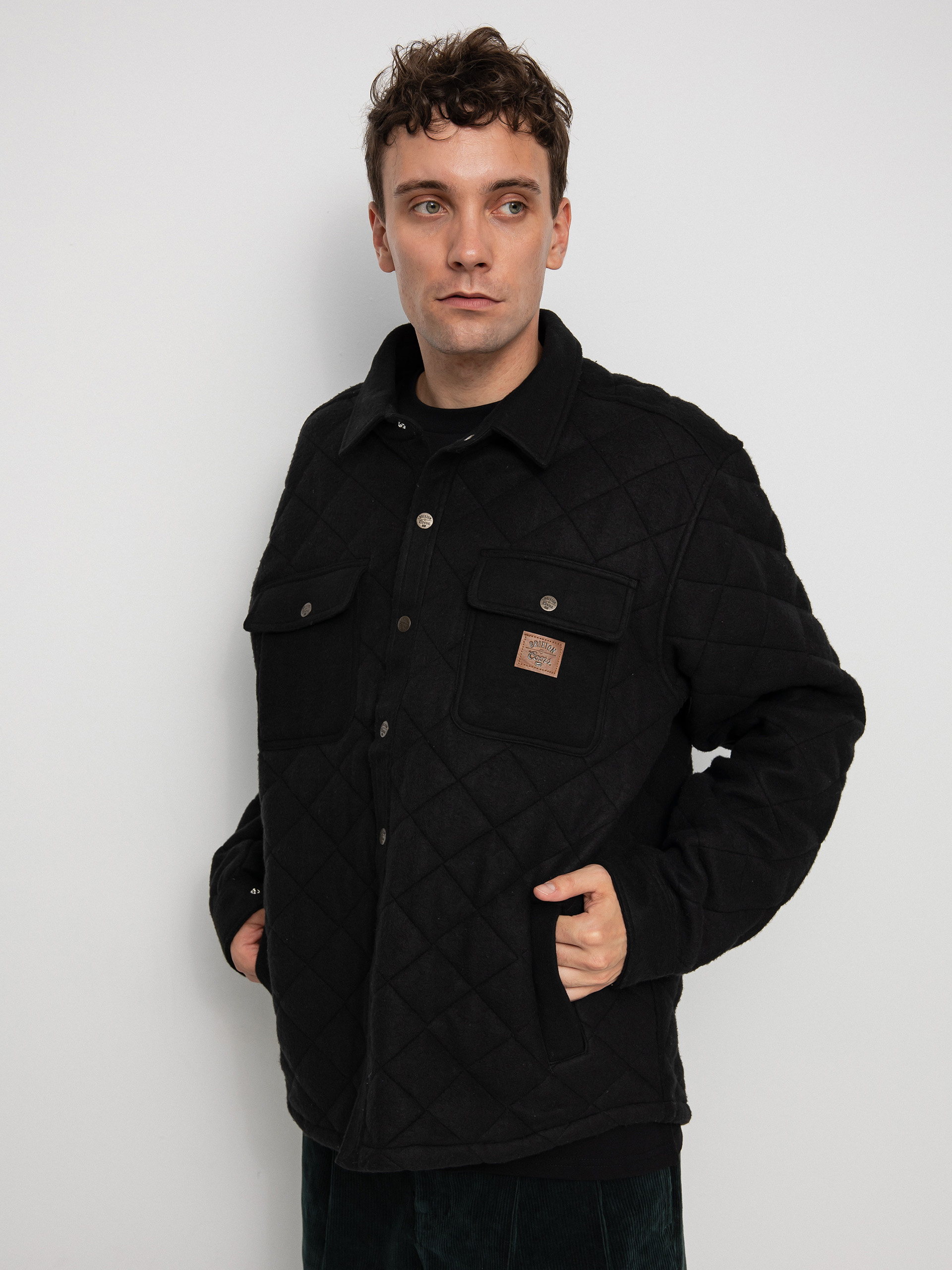 Kurtka Brixton Coors Cass Quilted Fleece (black)