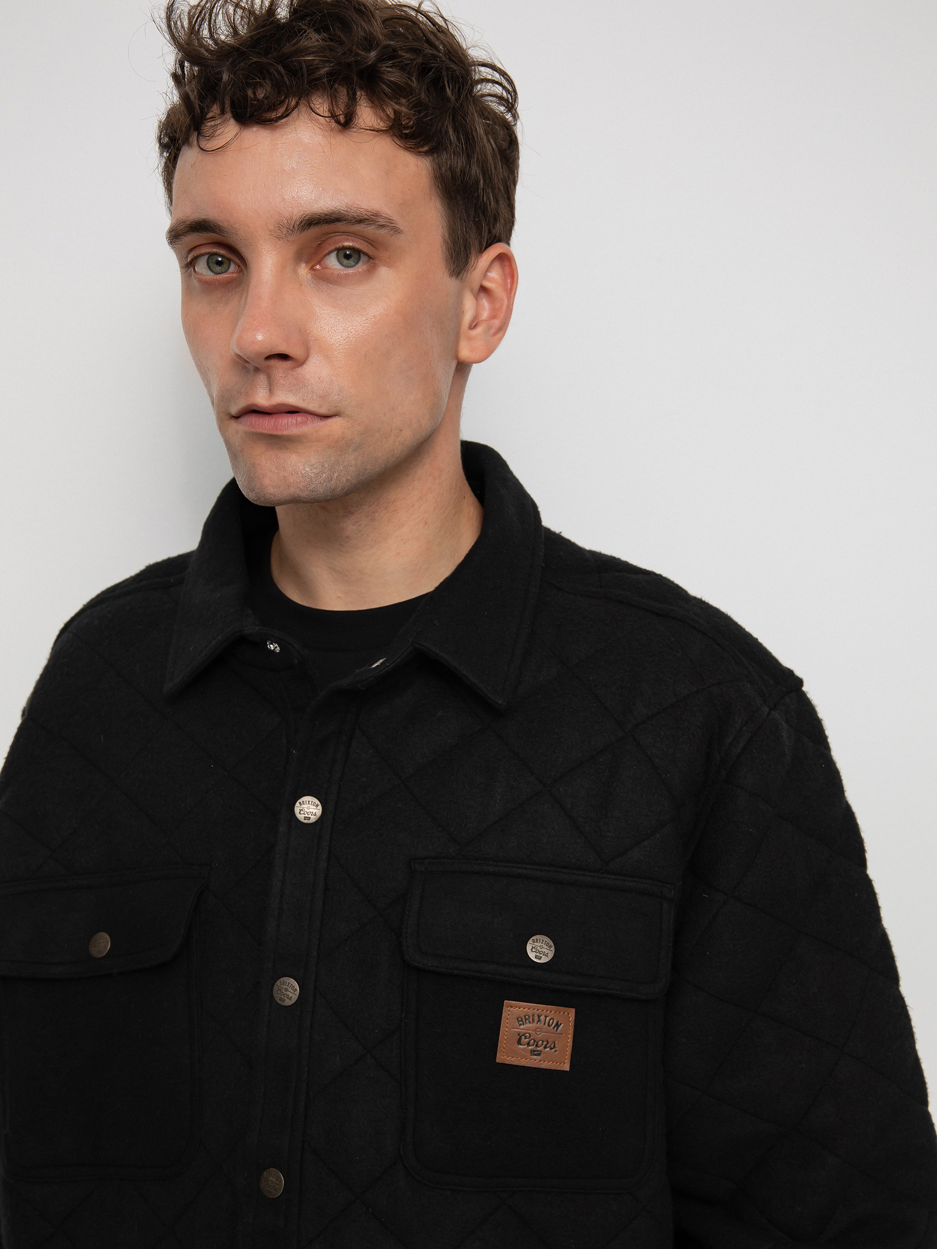Kurtka Brixton Coors Cass Quilted Fleece (black)