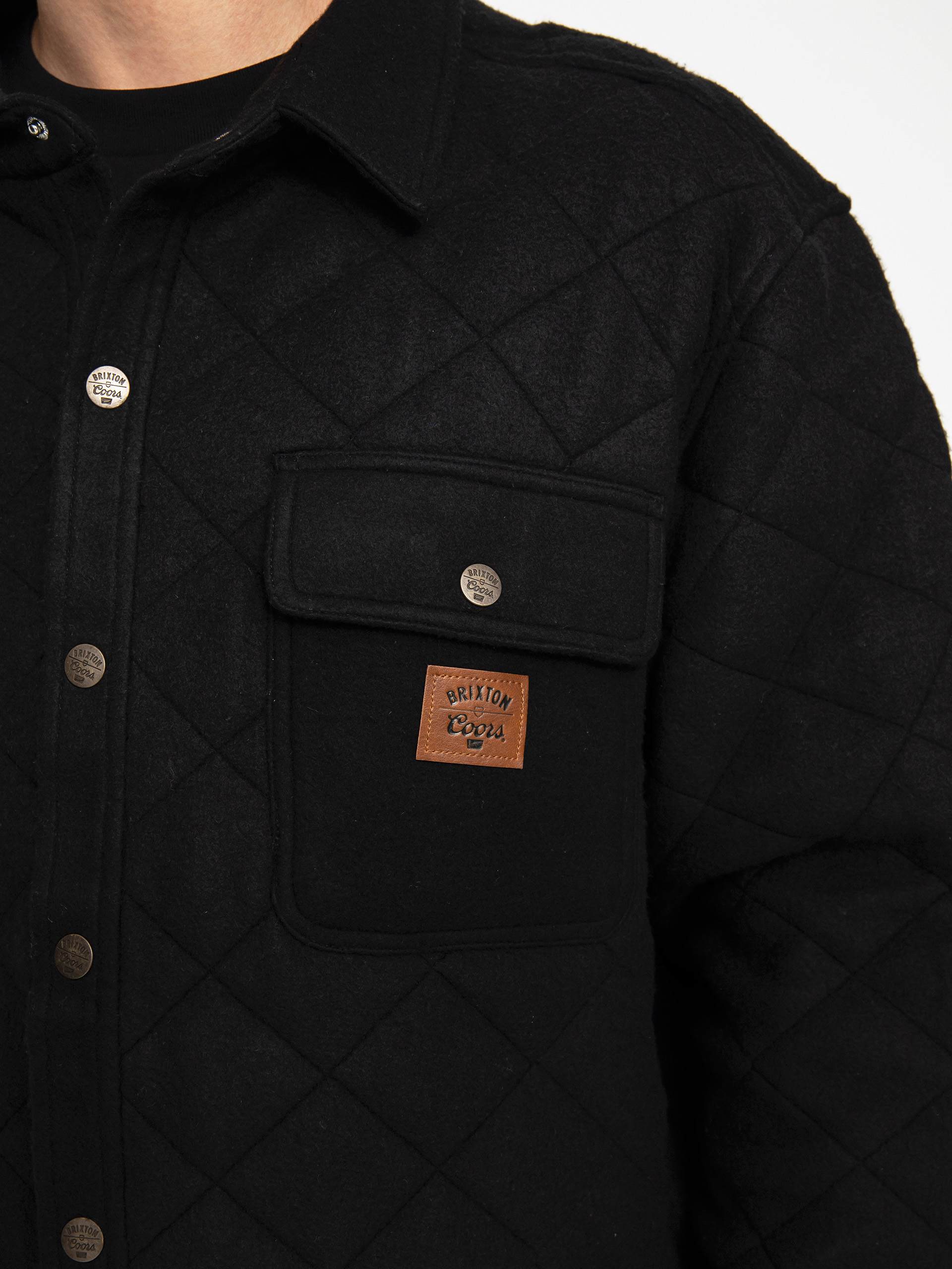 Kurtka Brixton Coors Cass Quilted Fleece (black)