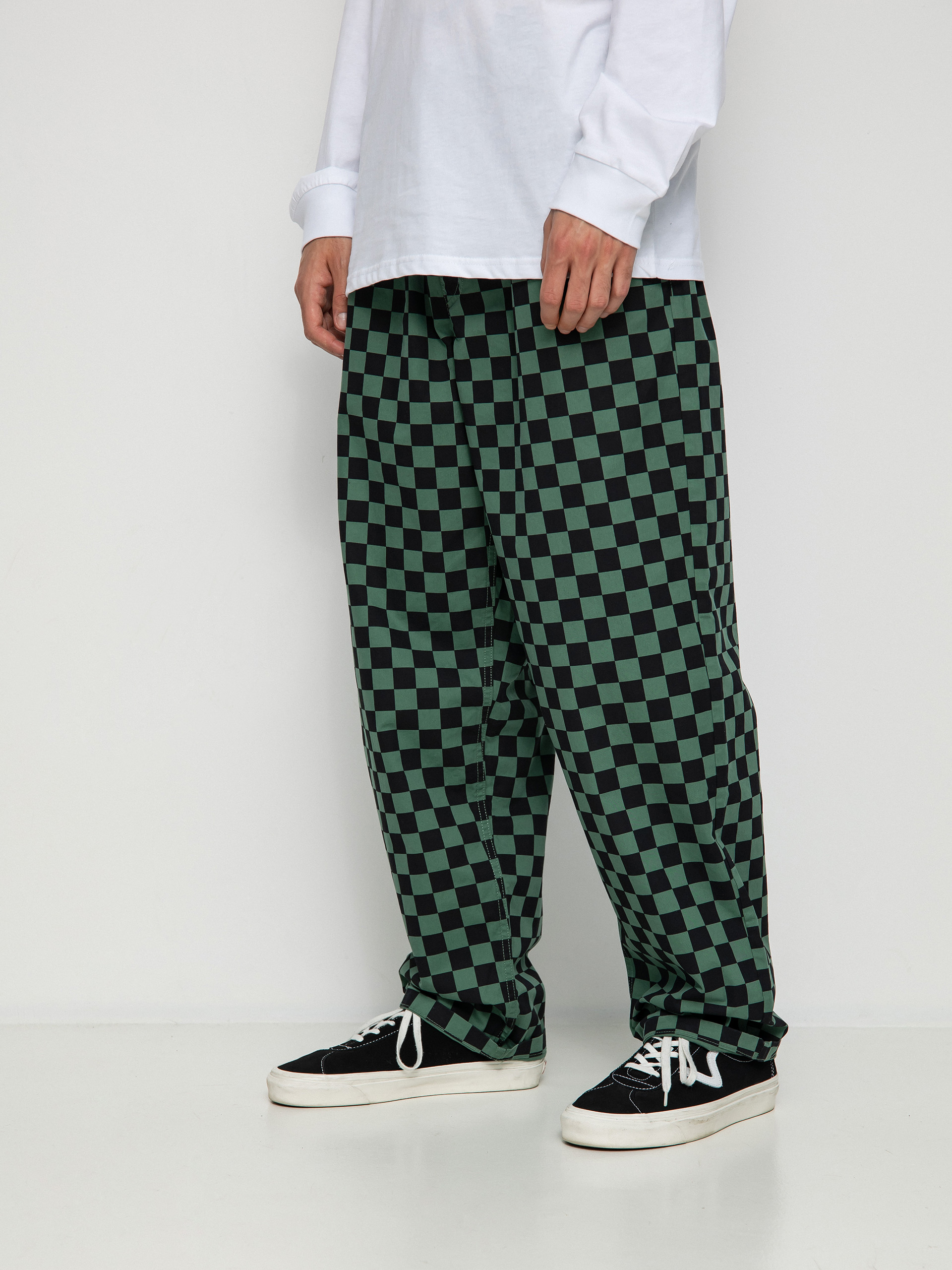 Spodnie Vans Range Baggy Tapered Elastic Waist (duck green/black)