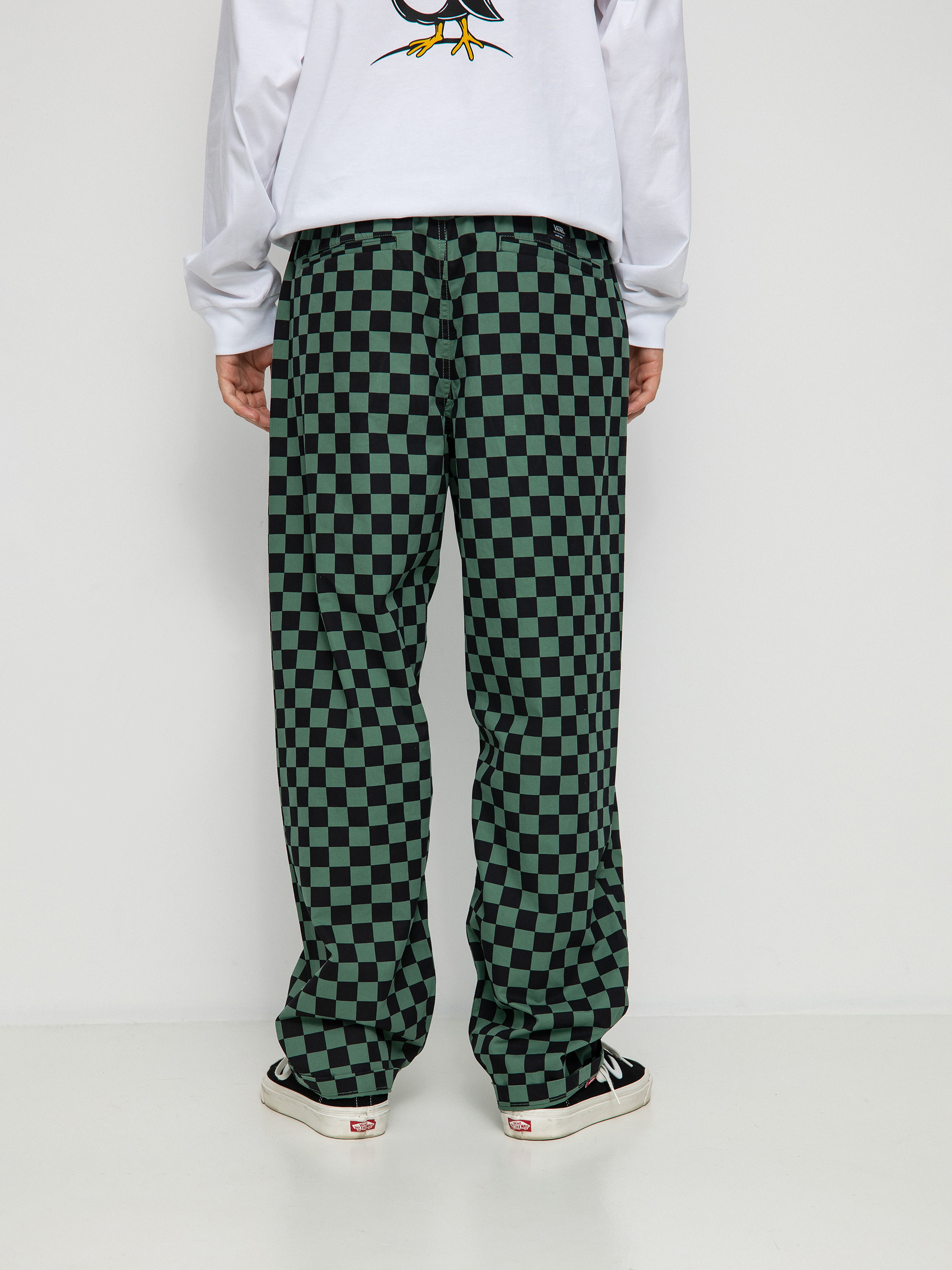 Spodnie Vans Range Baggy Tapered Elastic Waist (duck green/black)