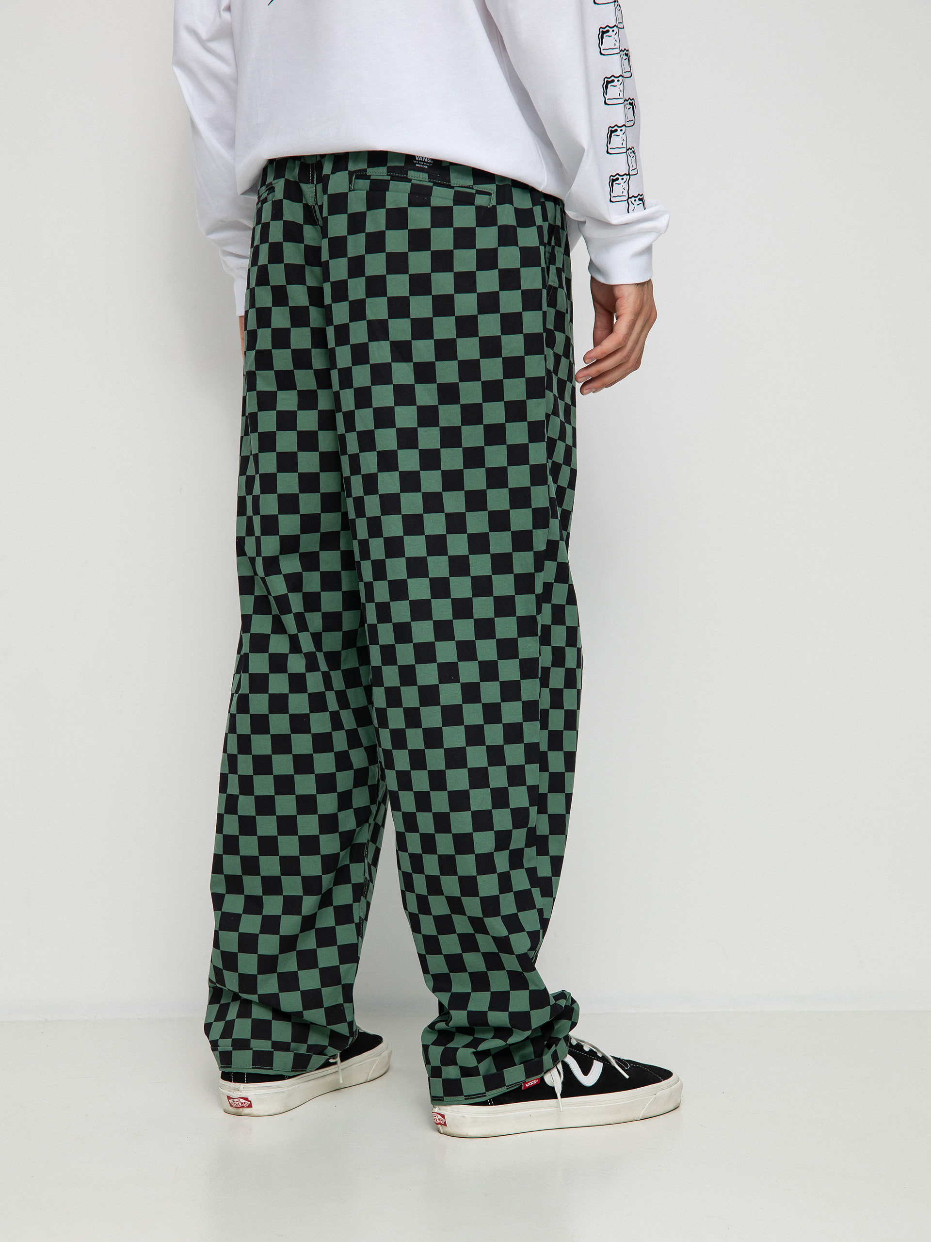 Spodnie Vans Range Baggy Tapered Elastic Waist (duck green/black)