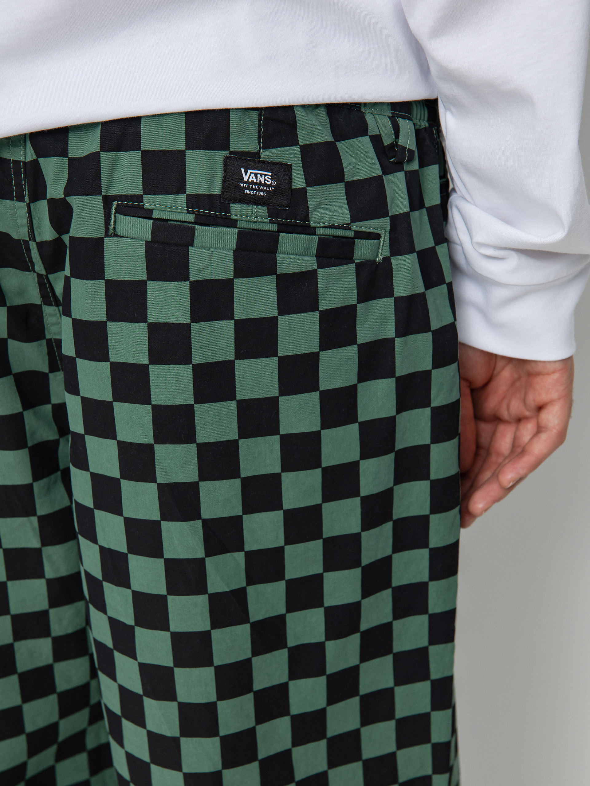 Spodnie Vans Range Baggy Tapered Elastic Waist (duck green/black)