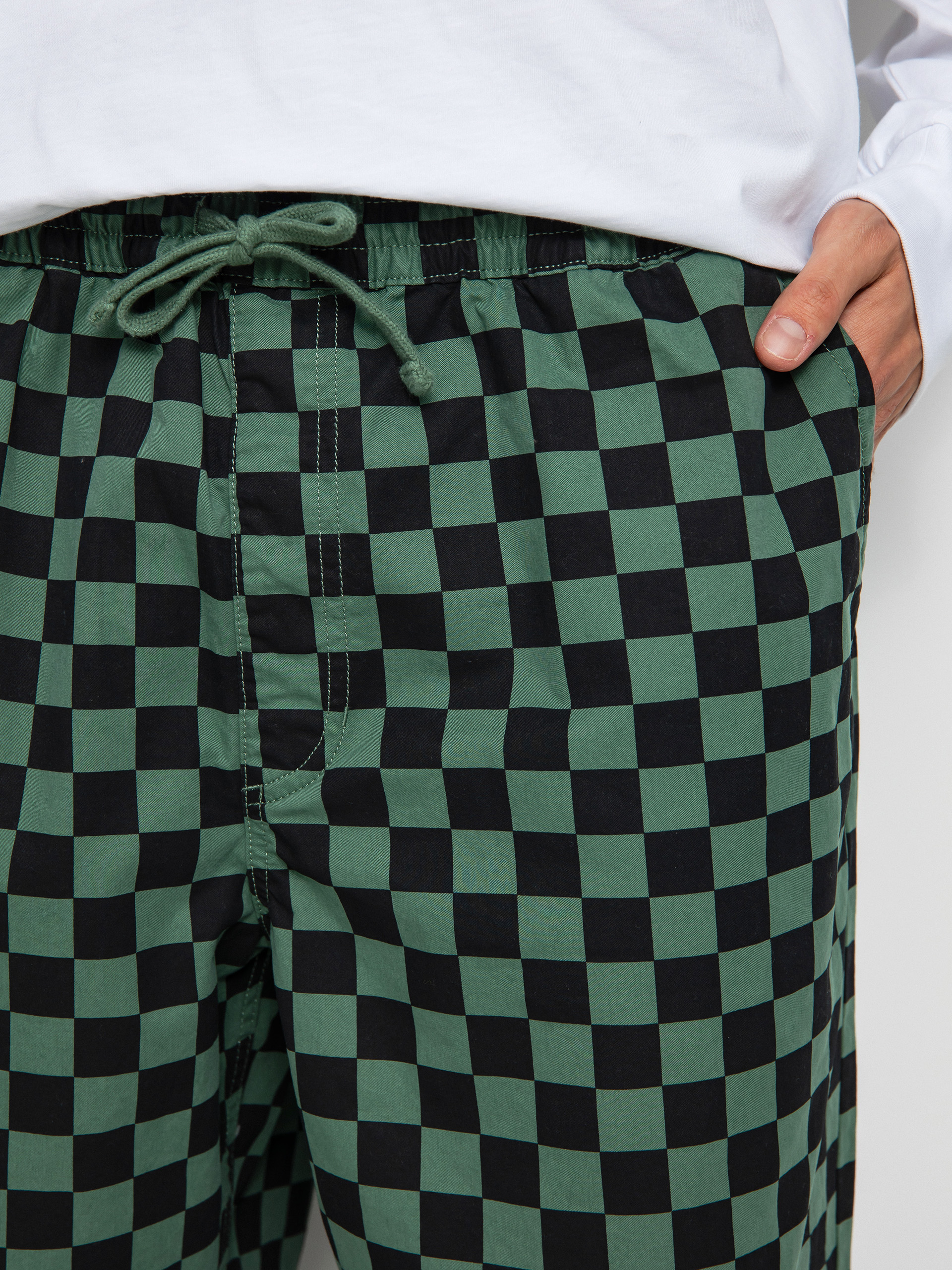 Spodnie Vans Range Baggy Tapered Elastic Waist (duck green/black)