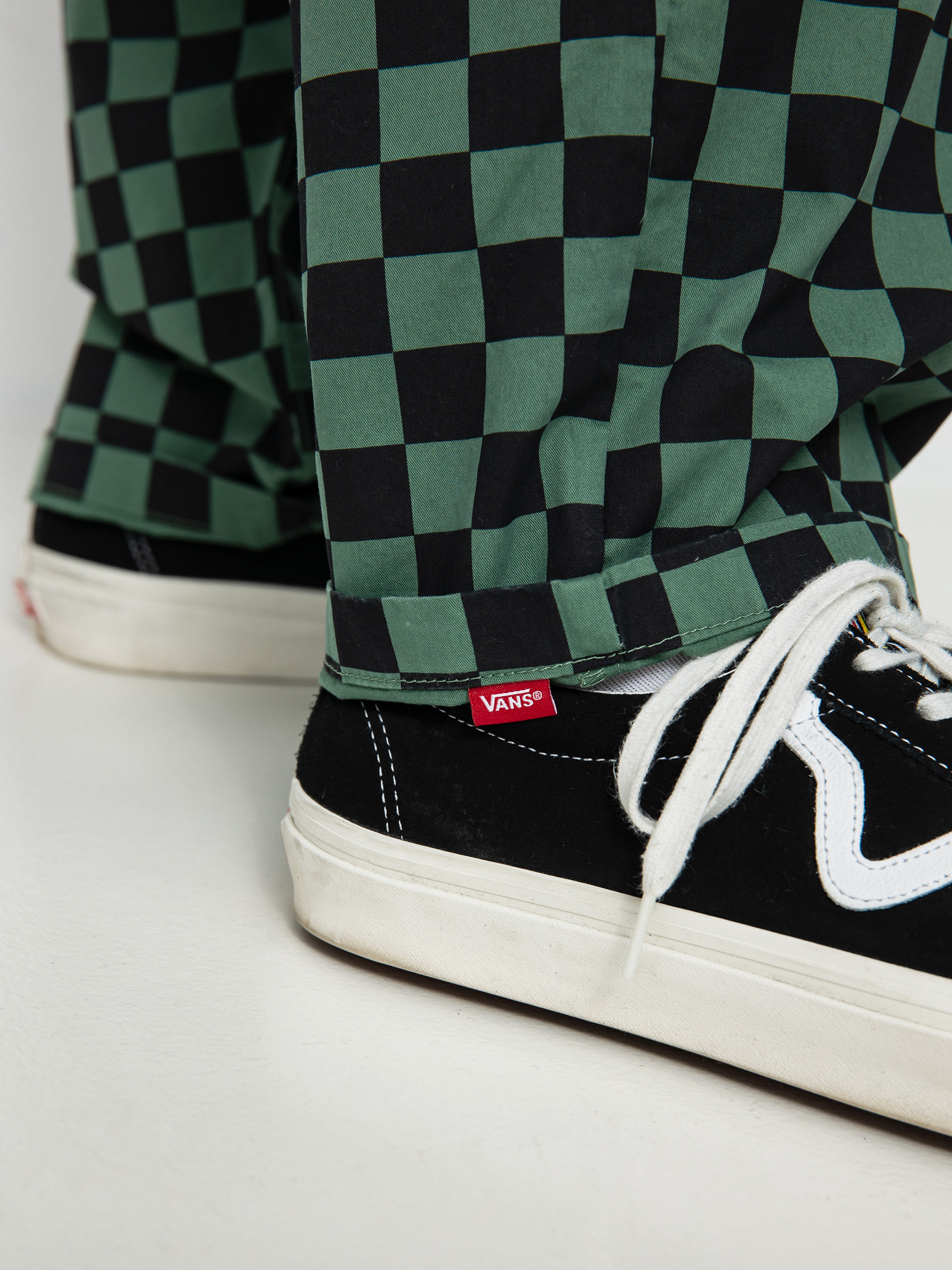 Spodnie Vans Range Baggy Tapered Elastic Waist (duck green/black)