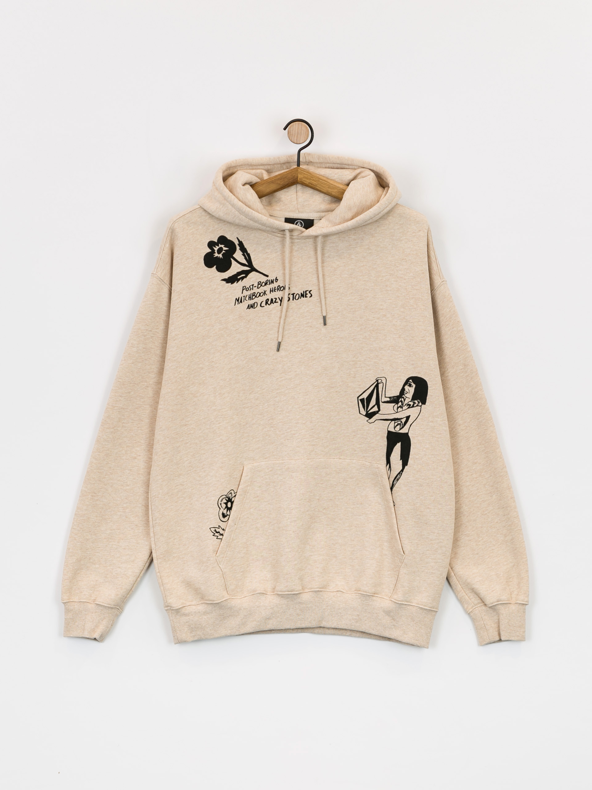 Bluza z kapturem Volcom Fa Bob Mollema HD (whitecap grey)