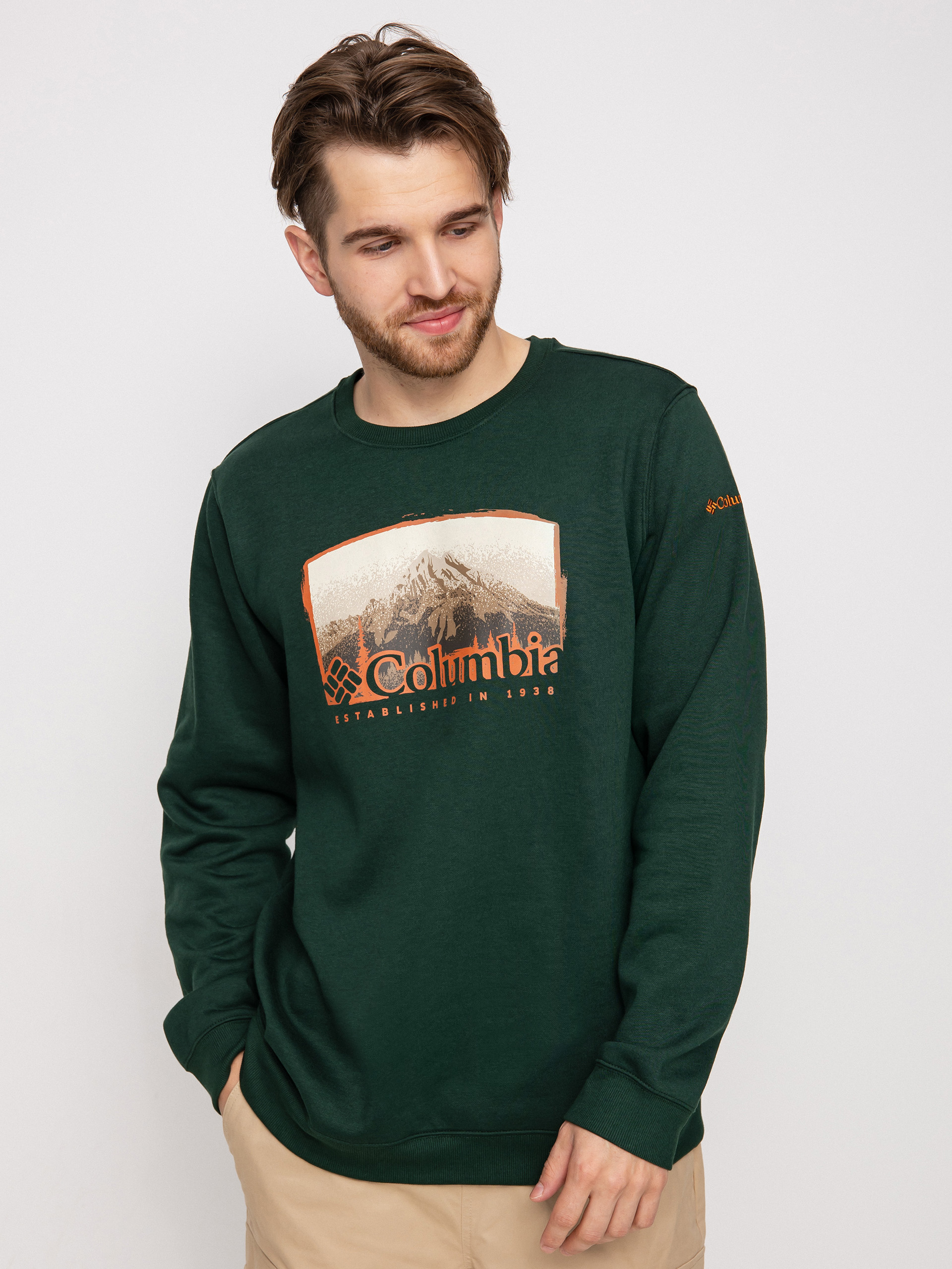 Bluza Columbia Hart Mountain Graphic Crew (spruce foggy h)