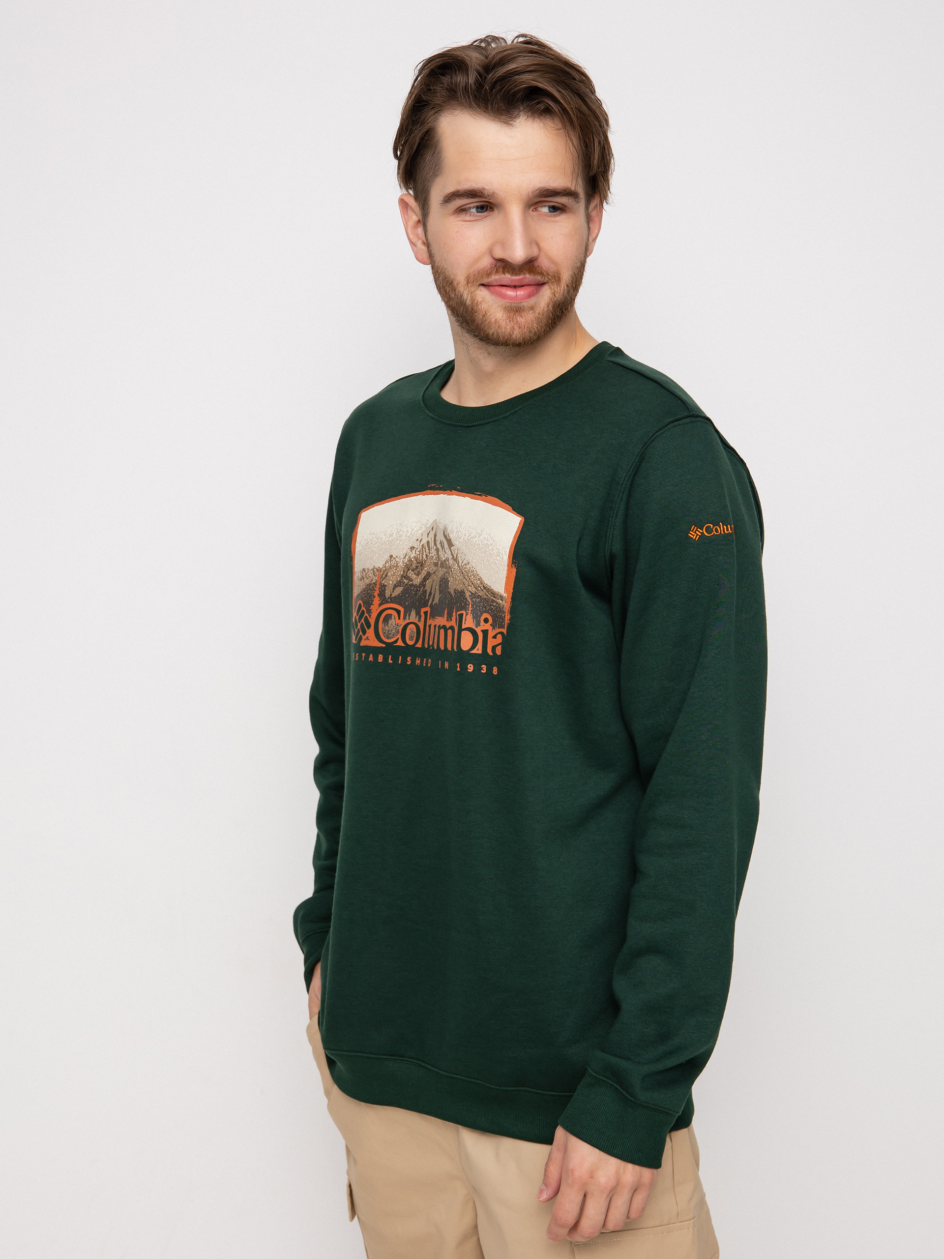 Bluza Columbia Hart Mountain Graphic Crew (spruce foggy h)