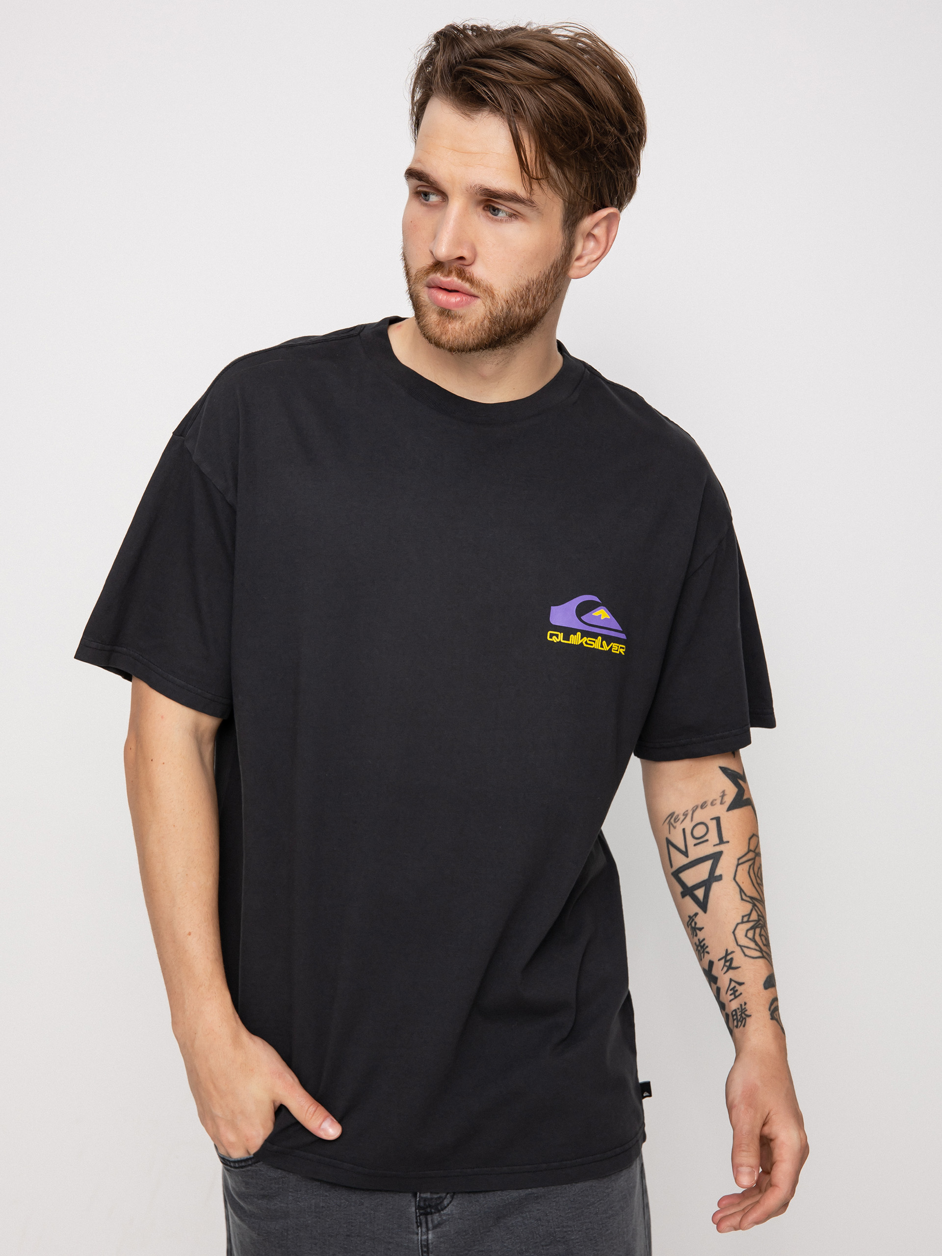 T-shirt Quiksilver Psychedelic Salt (black)