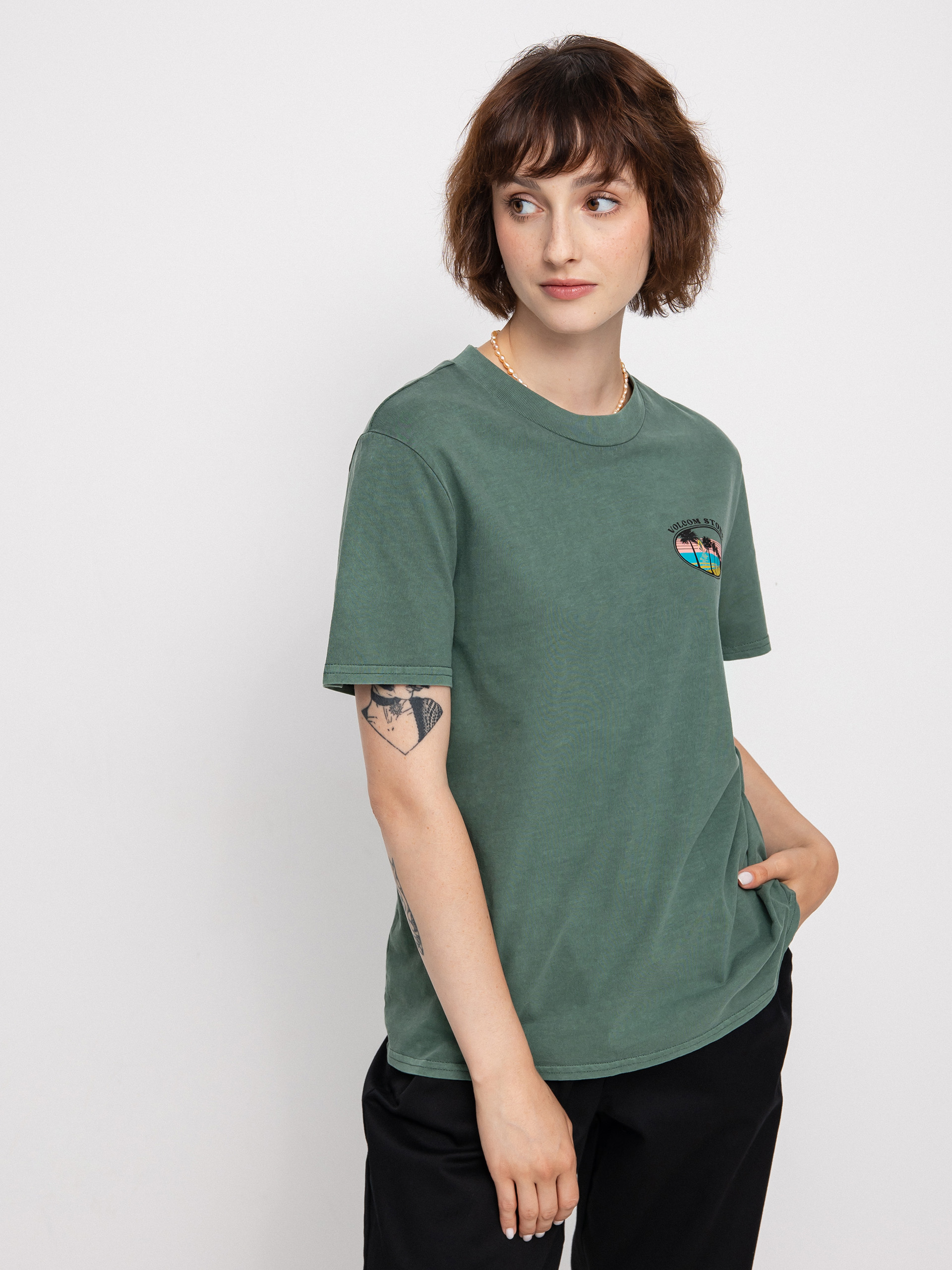T-shirt Volcom Lock It Up Wmn (dark pine)