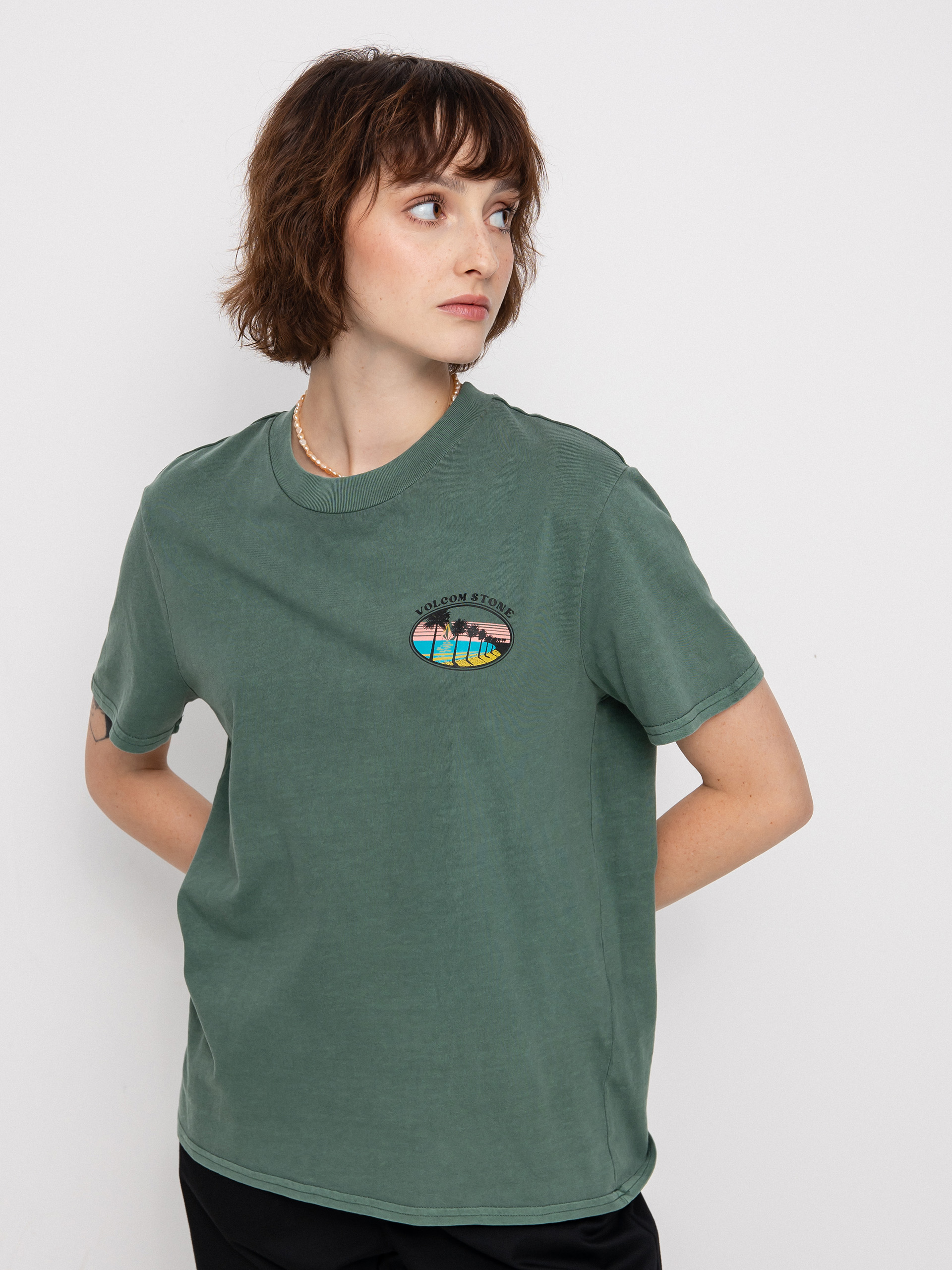 T-shirt Volcom Lock It Up Wmn (dark pine)