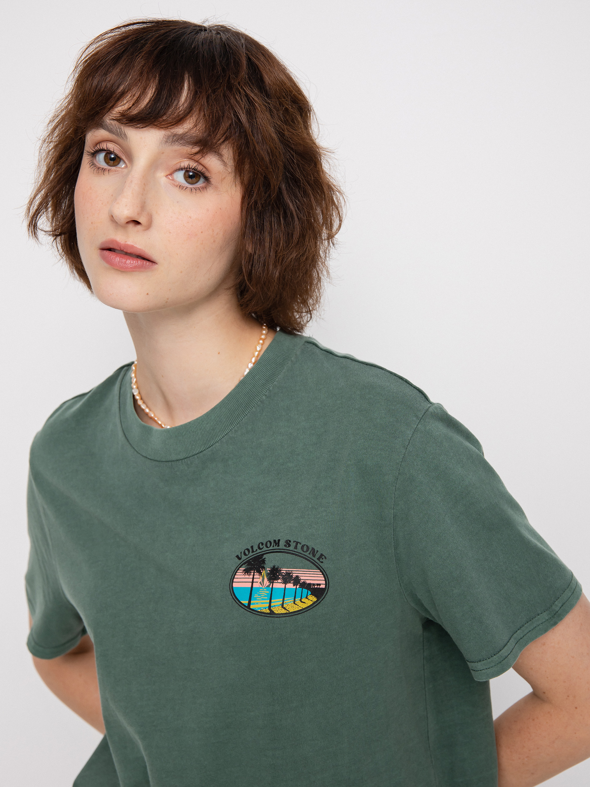 T-shirt Volcom Lock It Up Wmn (dark pine)