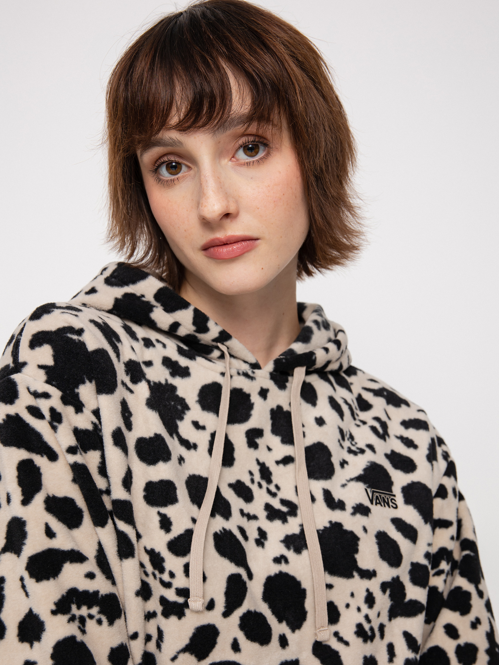 Bluza z kapturem Vans Dotty Ls HD Wmn (dotty animal black)