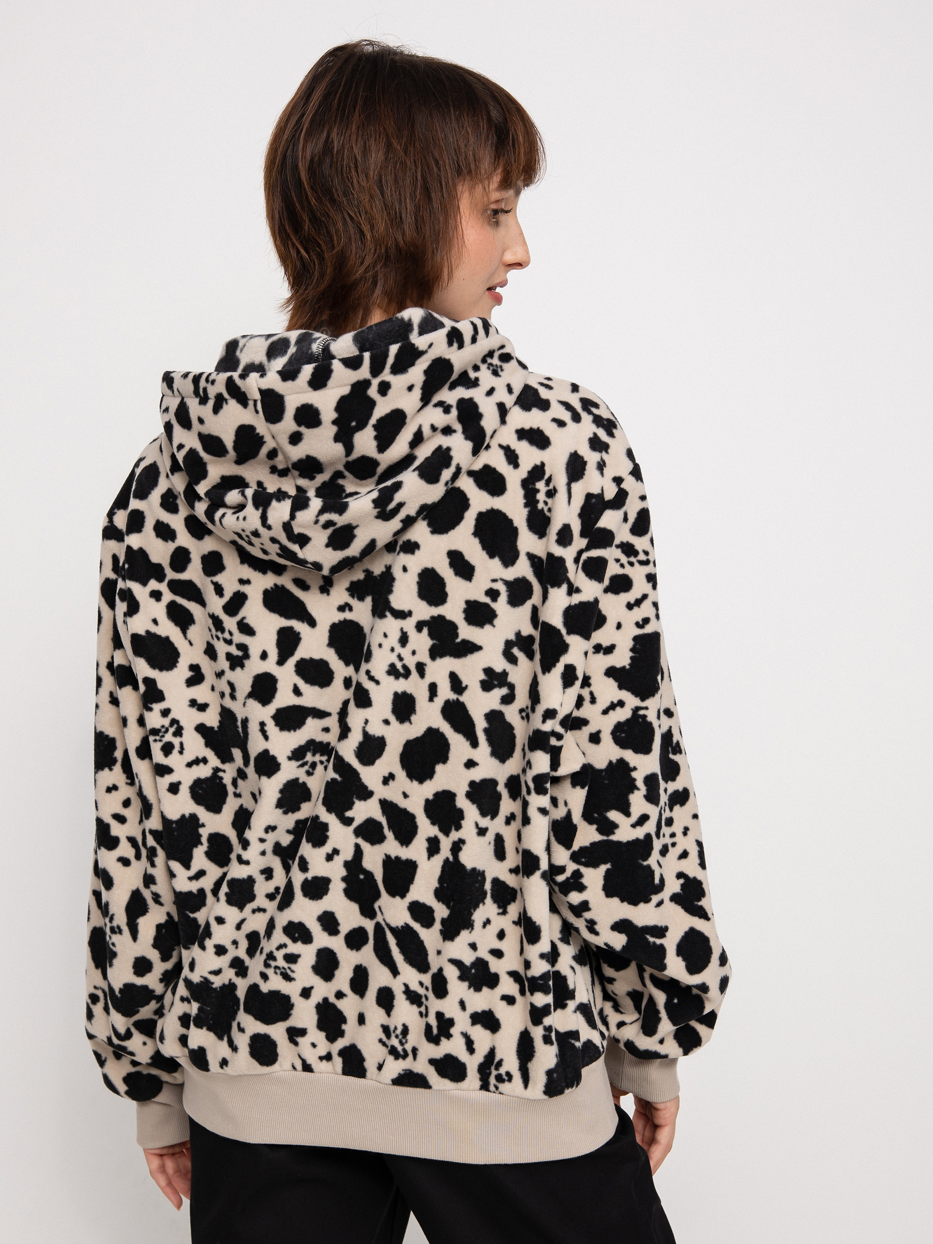 Bluza z kapturem Vans Dotty Ls HD Wmn (dotty animal black)