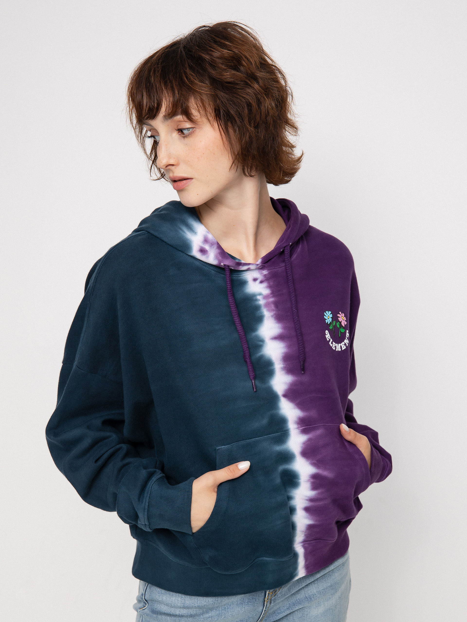 Bluza z kapturem Element Smile Tie Dye HD Wmn (vertical dye)