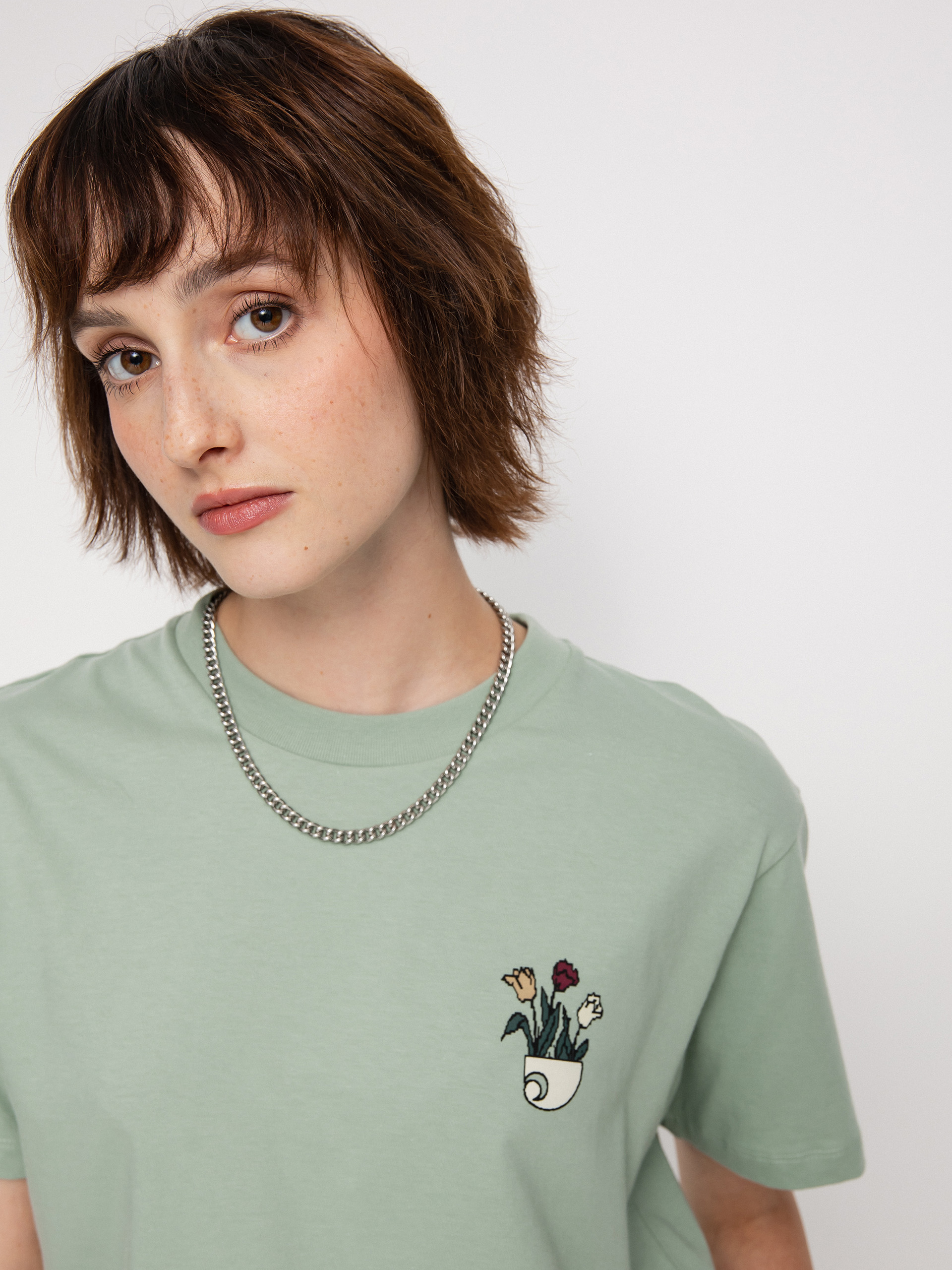 T-shirt Carhartt WIP Planter Wmn (misty sage)