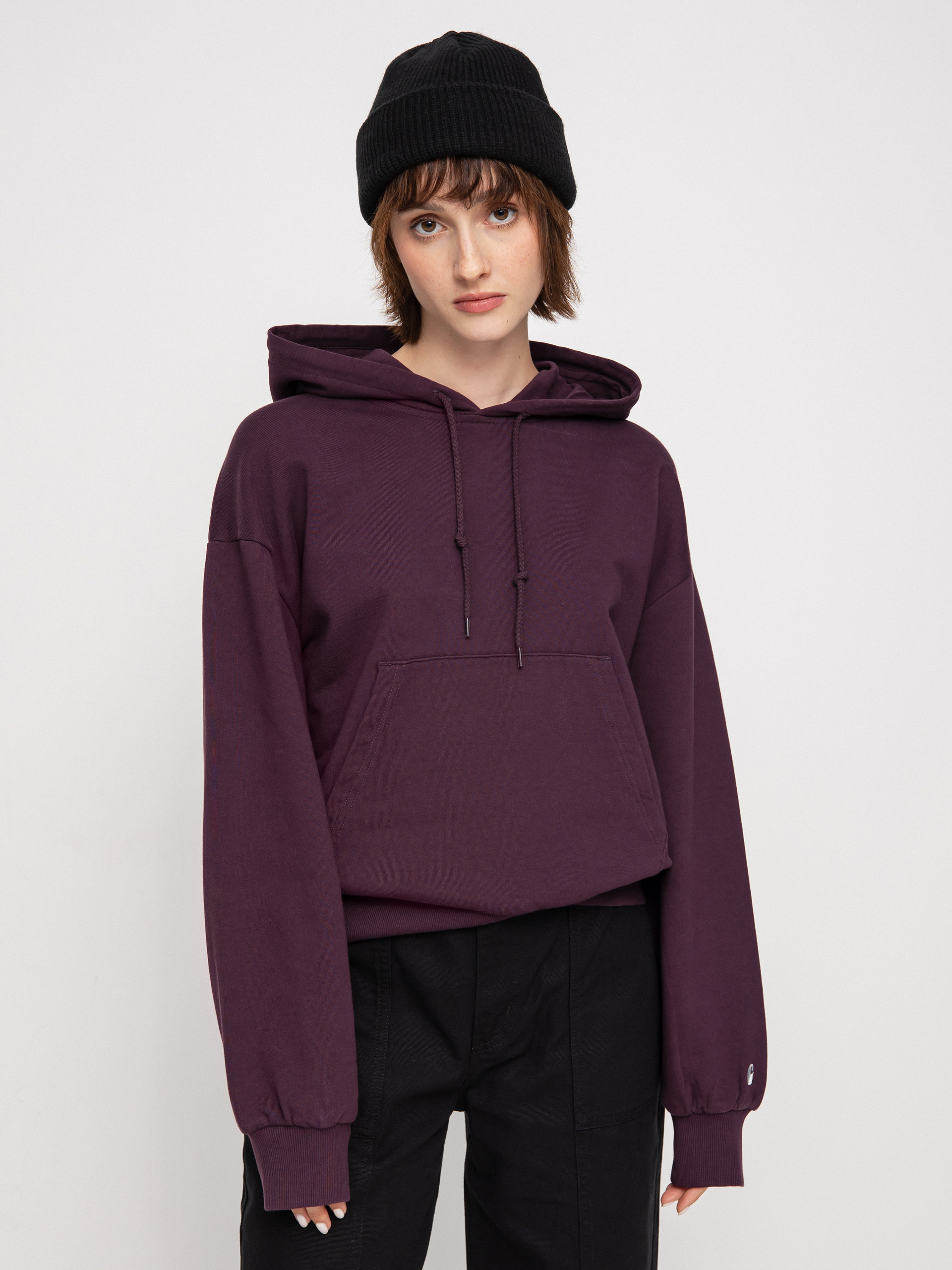 Bluza z kapturem Carhartt WIP Casey HD Wmn (dark plum/silver)