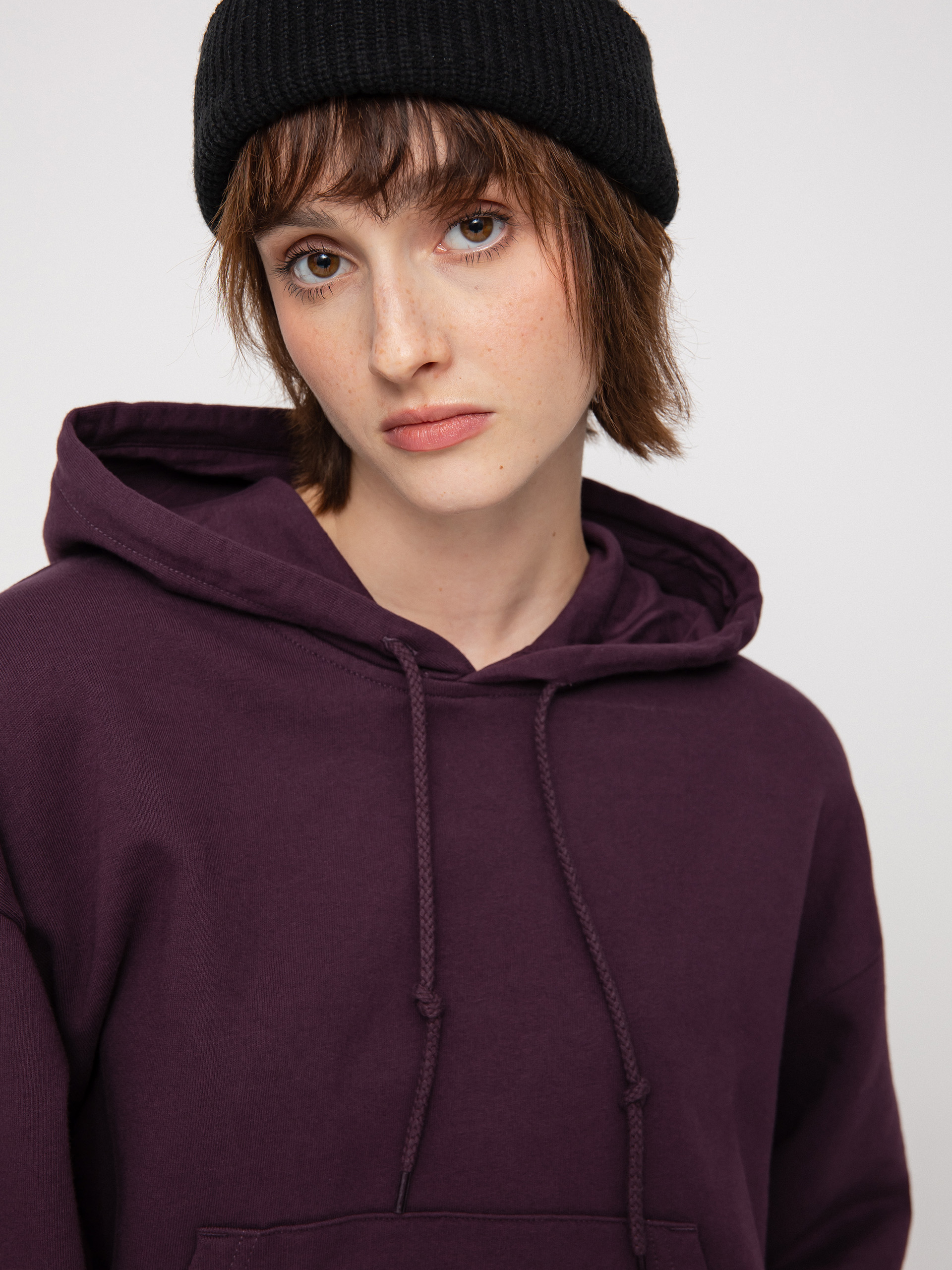 Bluza z kapturem Carhartt WIP Casey HD Wmn (dark plum/silver)