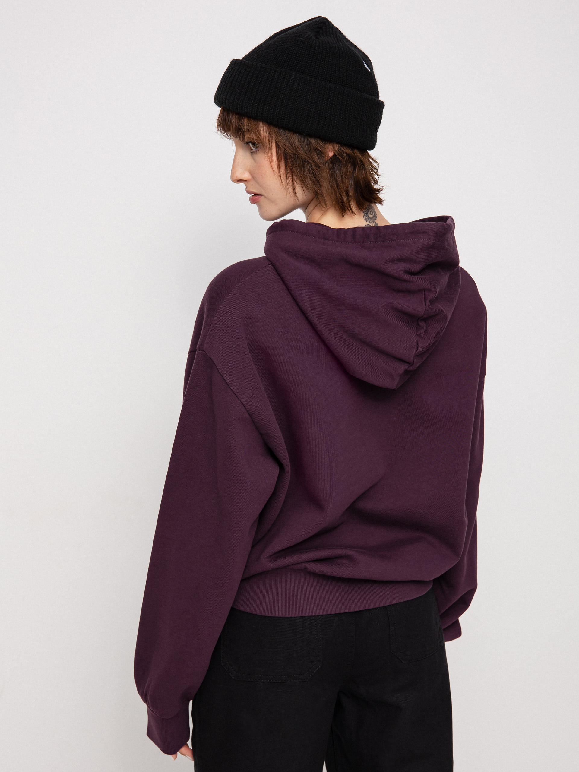 Bluza z kapturem Carhartt WIP Casey HD Wmn (dark plum/silver)