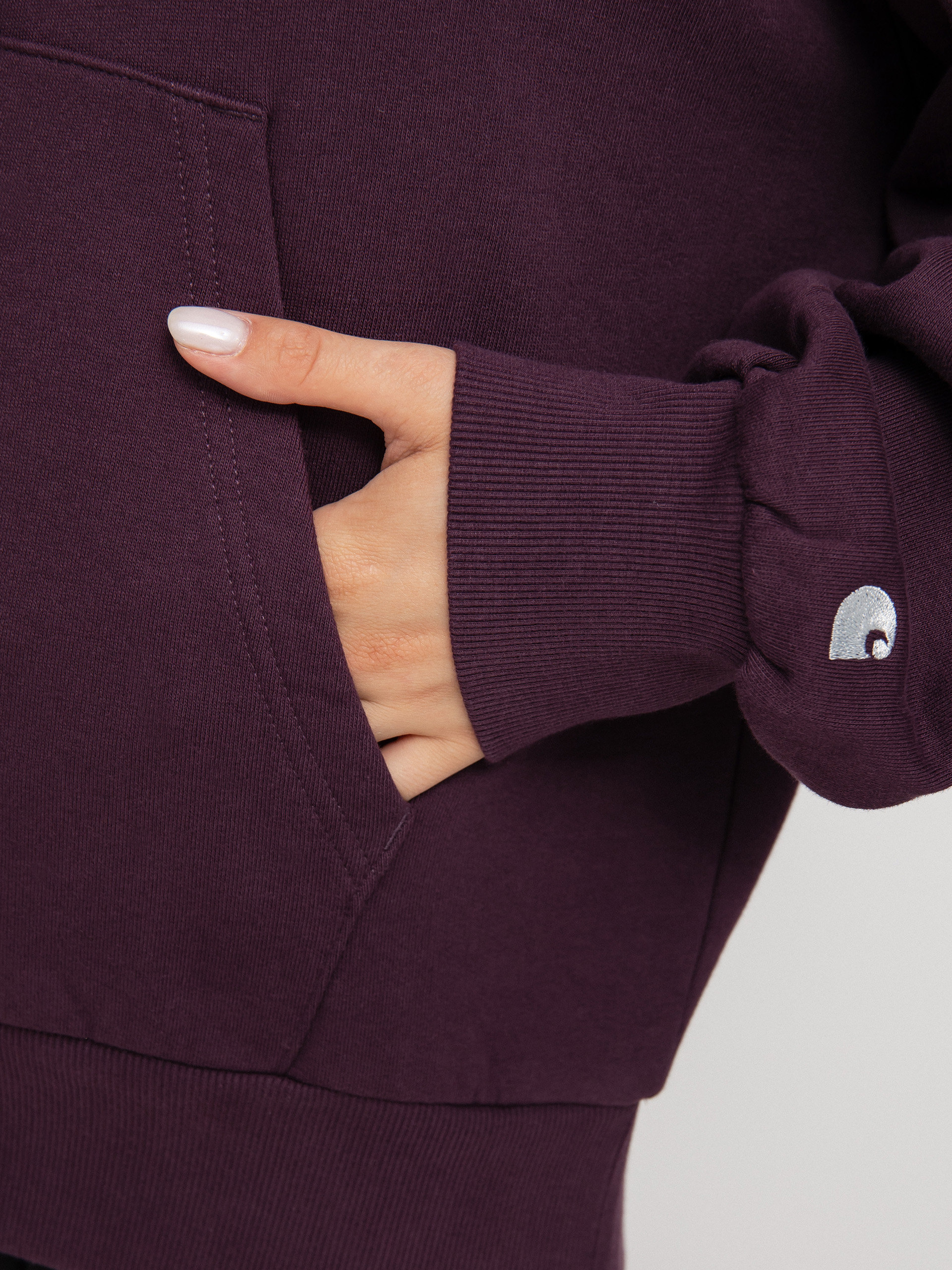 Bluza z kapturem Carhartt WIP Casey HD Wmn (dark plum/silver)