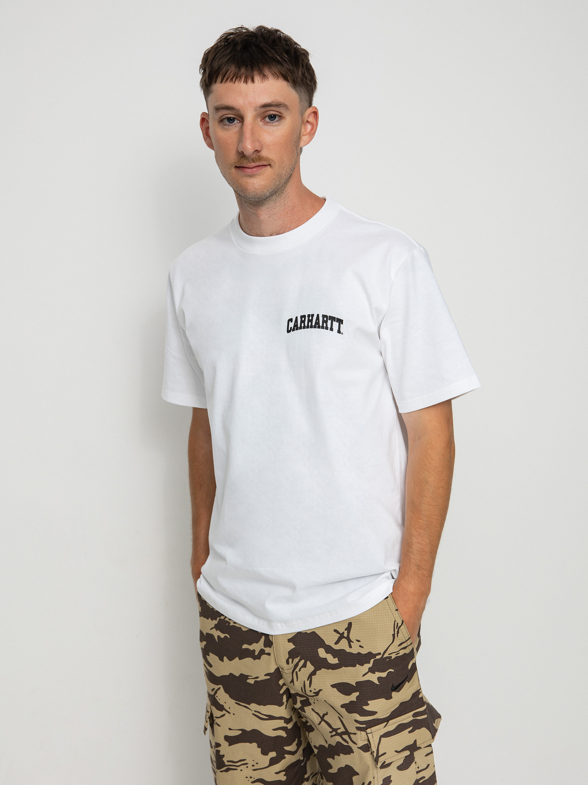 T-shirt Carhartt WIP University Script (white/black)