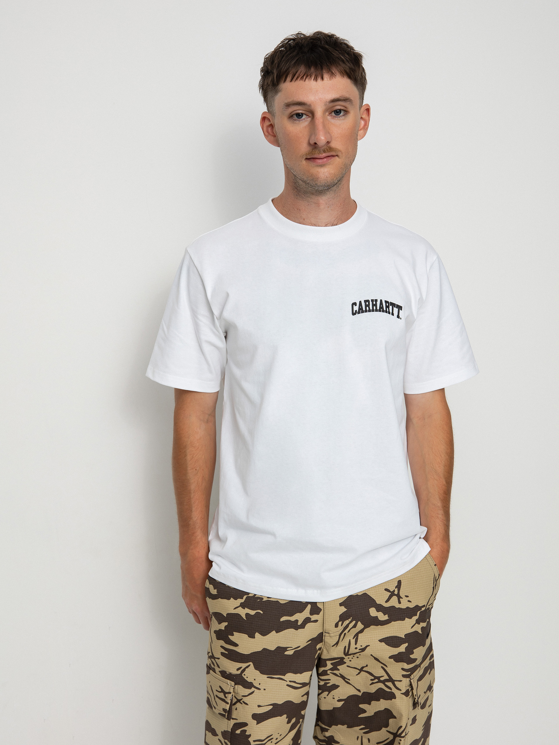 T-shirt Carhartt WIP University Script (white/black)