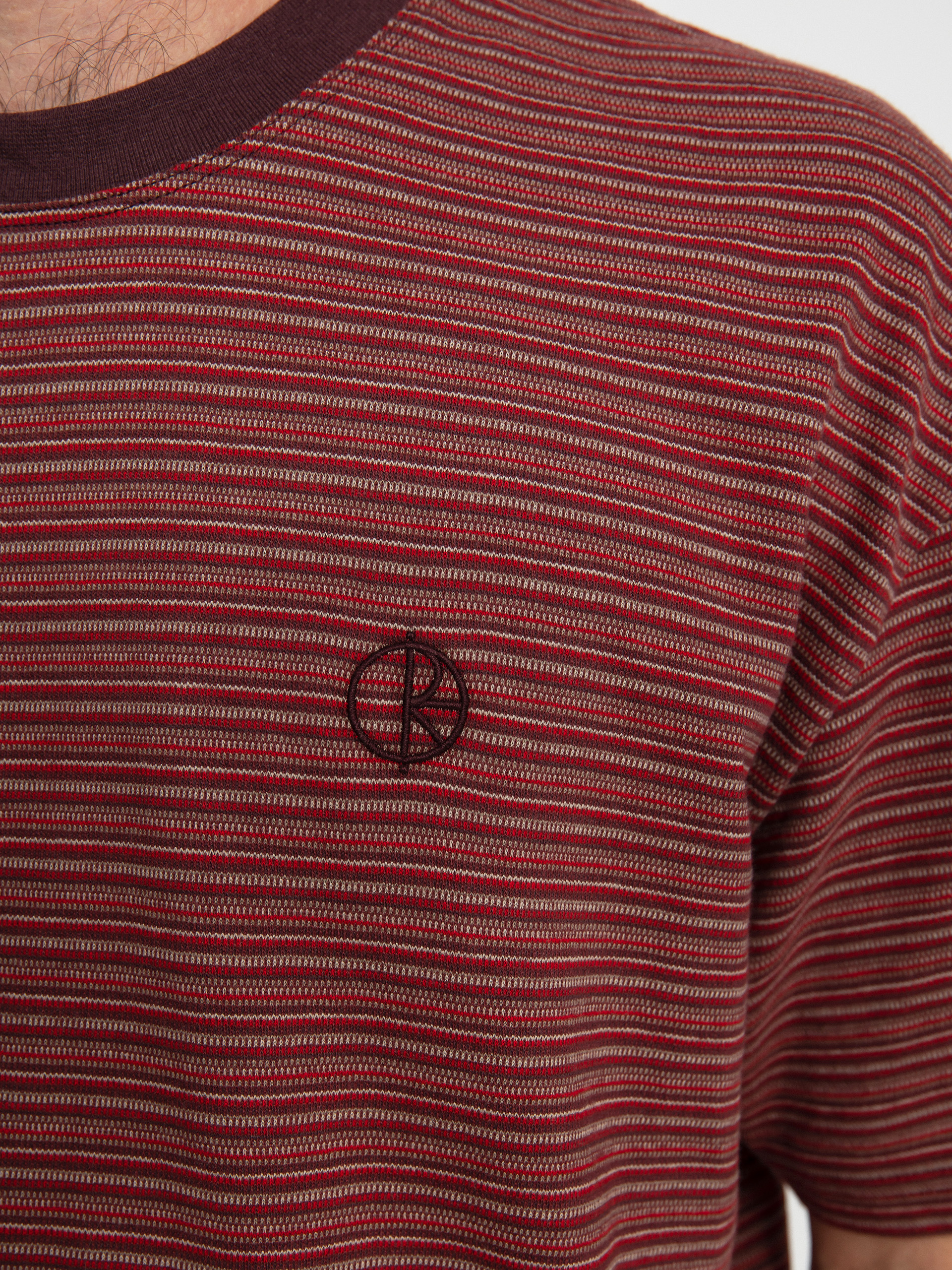 T-shirt Polar Skate Dizzy Stripe (bordeaux)