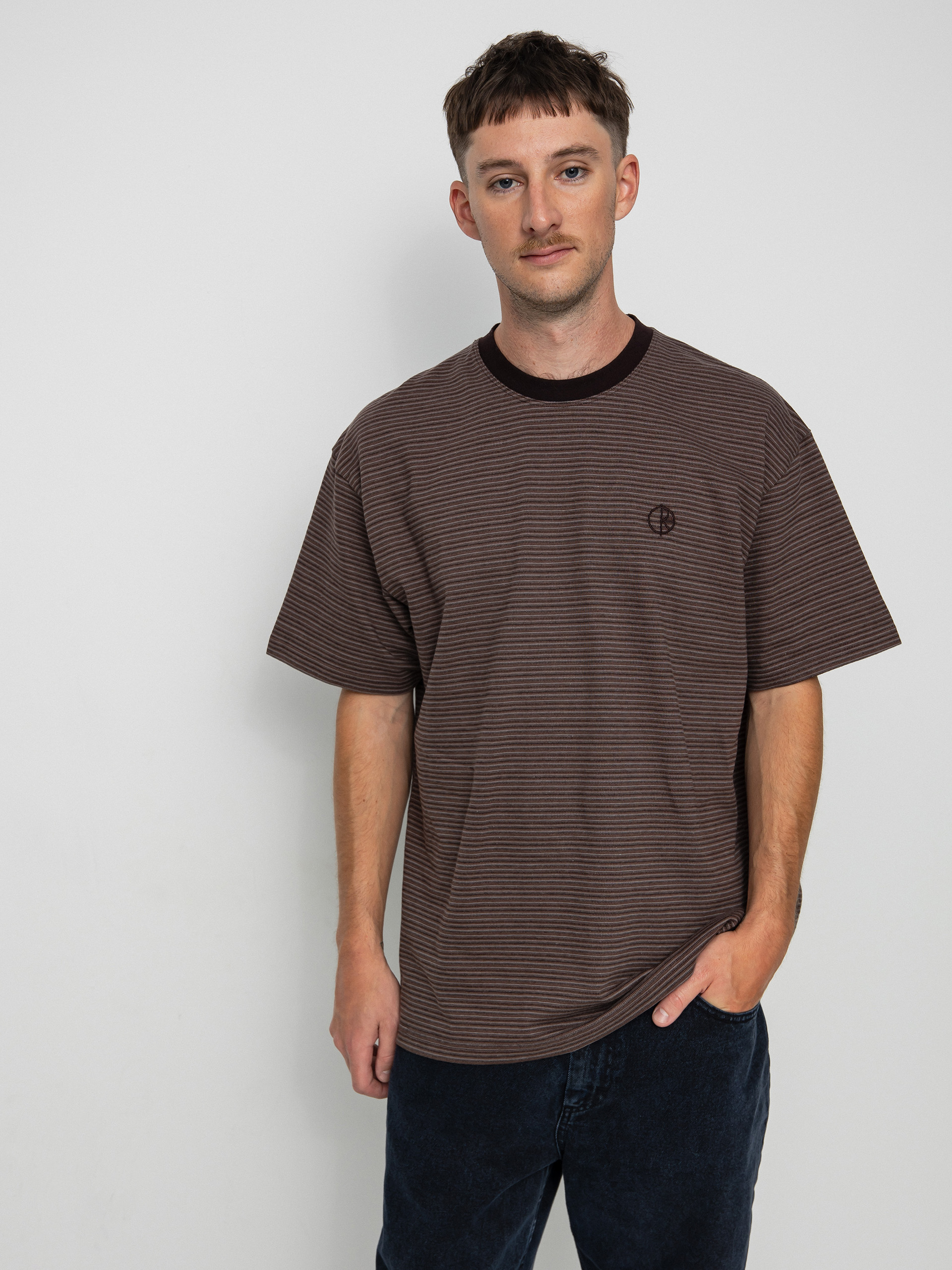 T-shirt Polar Skate Dizzy Stripe (chocolate)