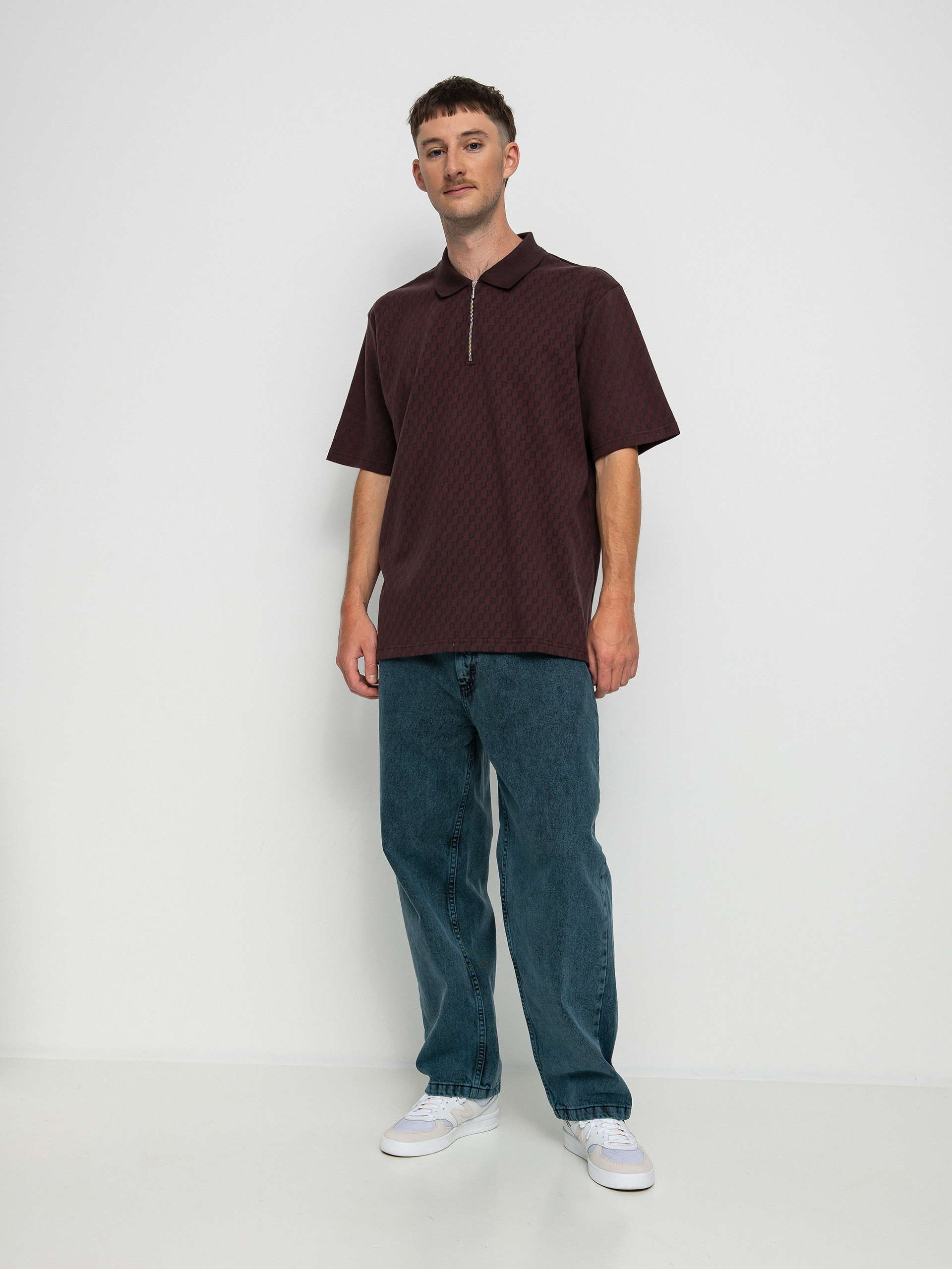 Polo Polar Skate Zip (bordeaux)
