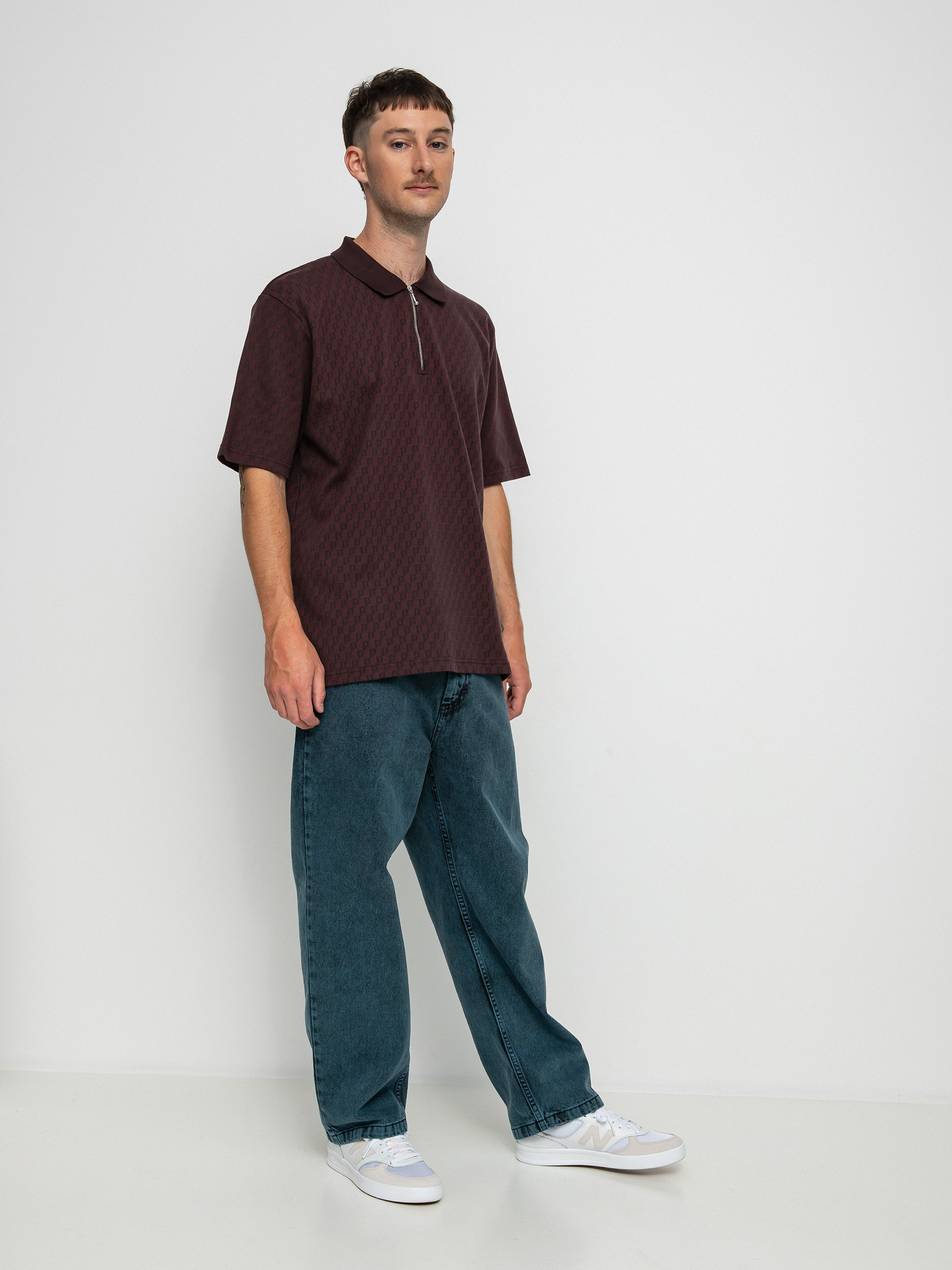 Polo Polar Skate Zip (bordeaux)