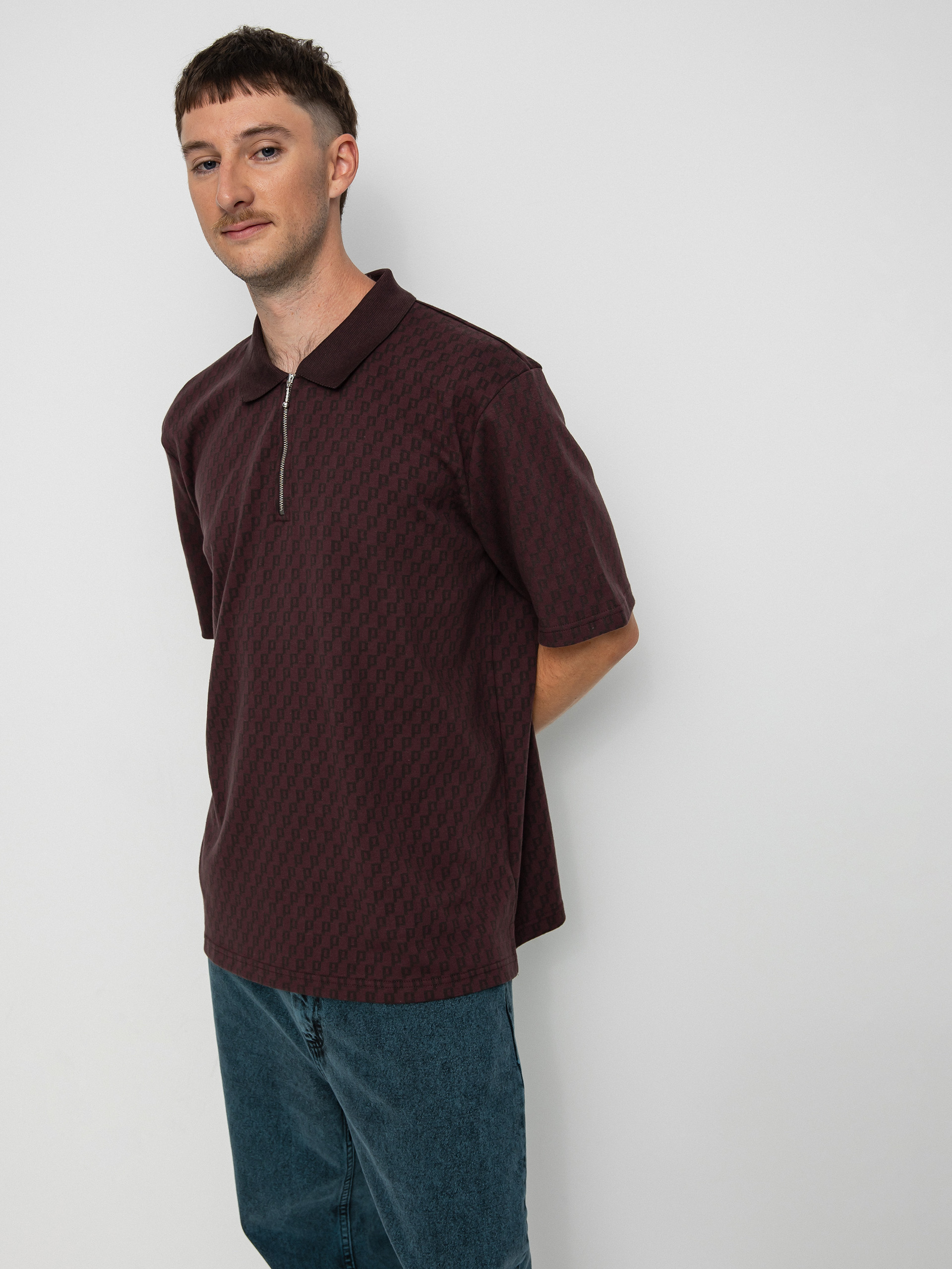 Polo Polar Skate Zip (bordeaux)