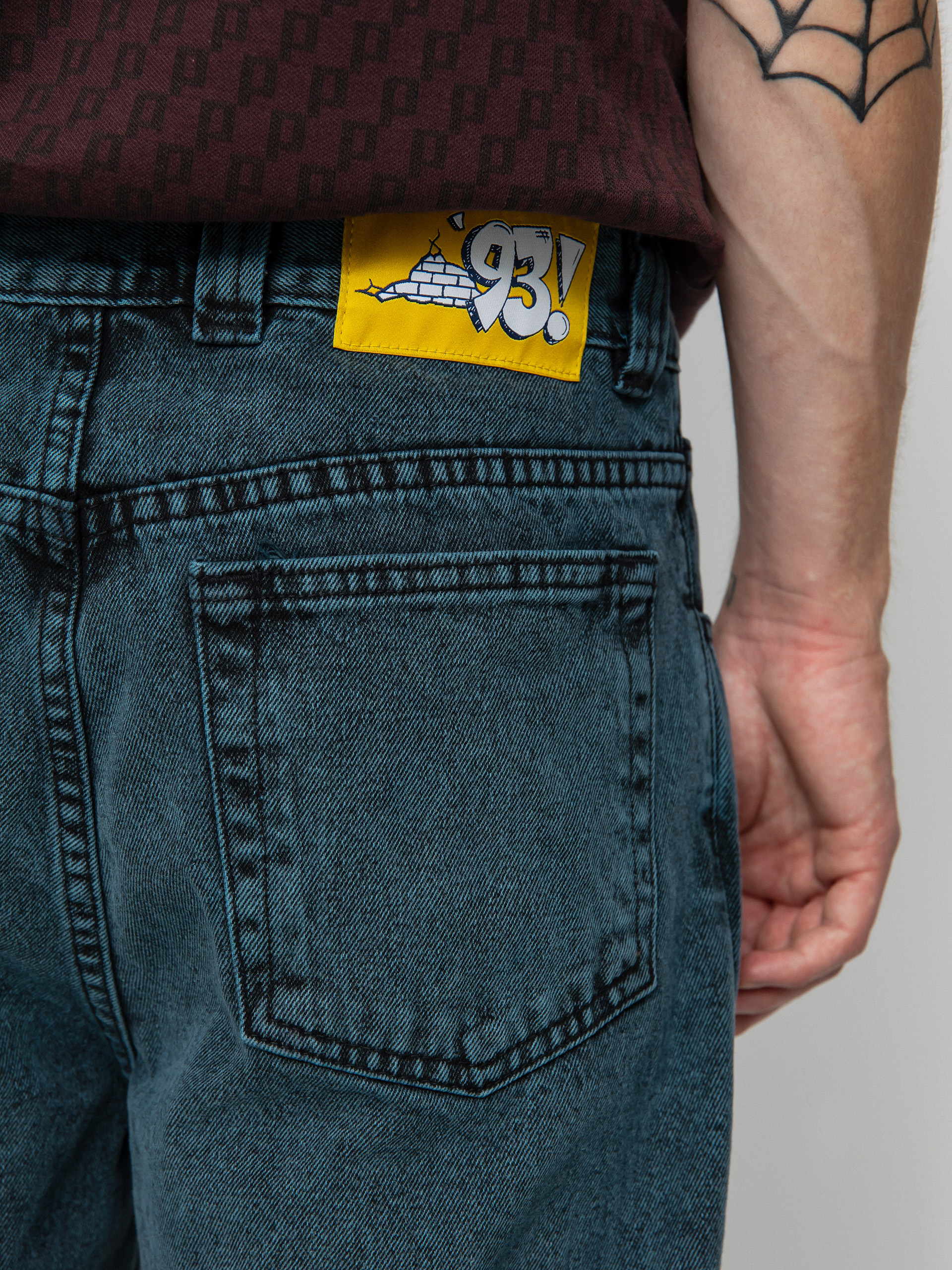 Spodnie Polar Skate 93! Denim (cyan black)