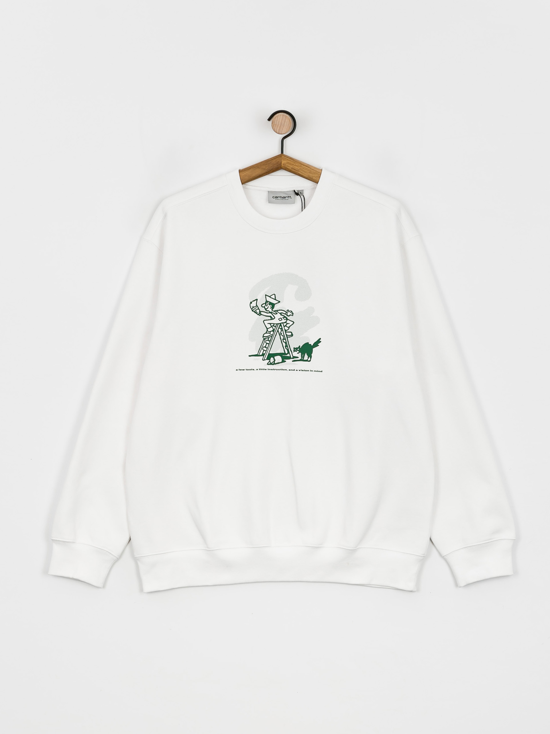 Bluza Carhartt WIP Lucky Painter (white/bonsai)