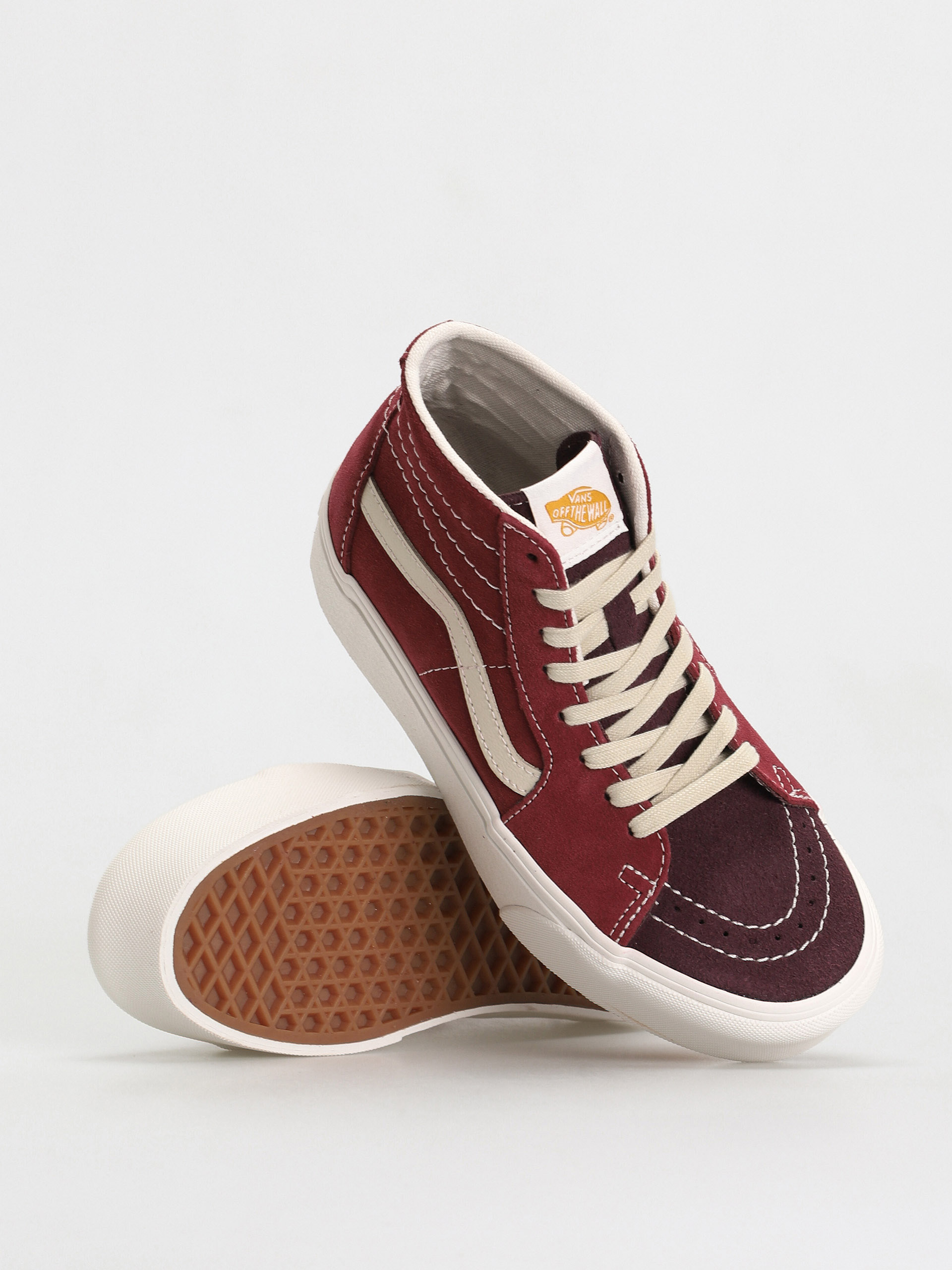 Buty Vans Sk8 Hi Tapered Stackform (varsity suede tawny port)