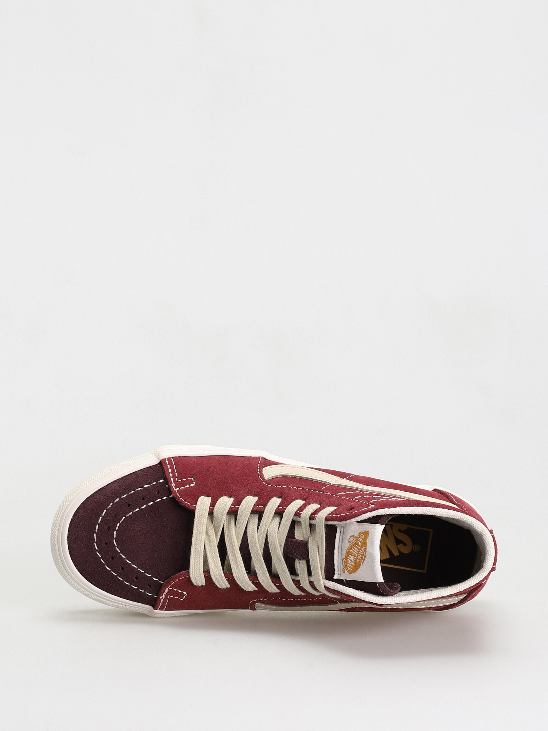 Buty Vans Sk8 Hi Tapered Stackform (varsity suede tawny port)