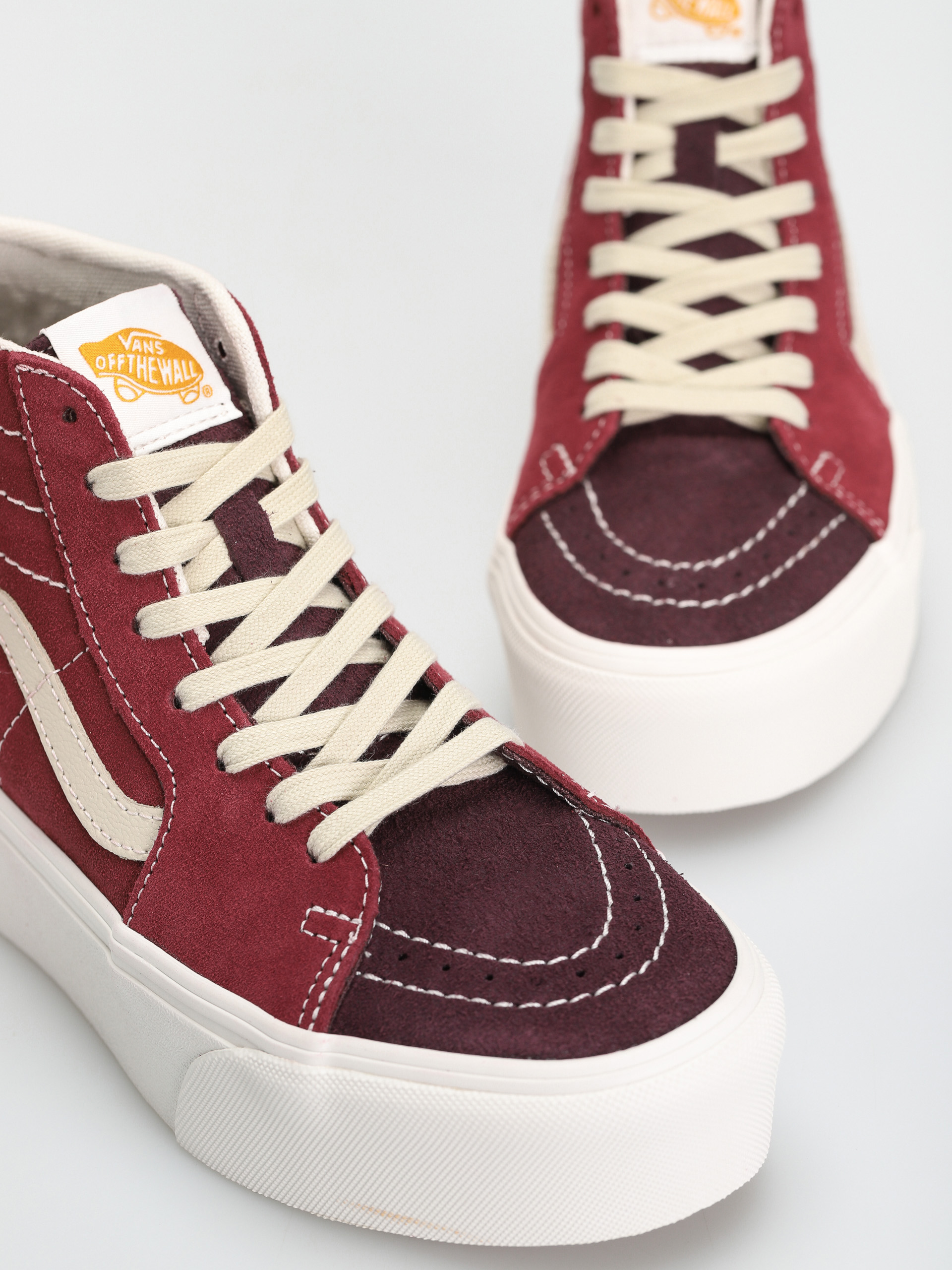 Buty Vans Sk8 Hi Tapered Stackform (varsity suede tawny port)
