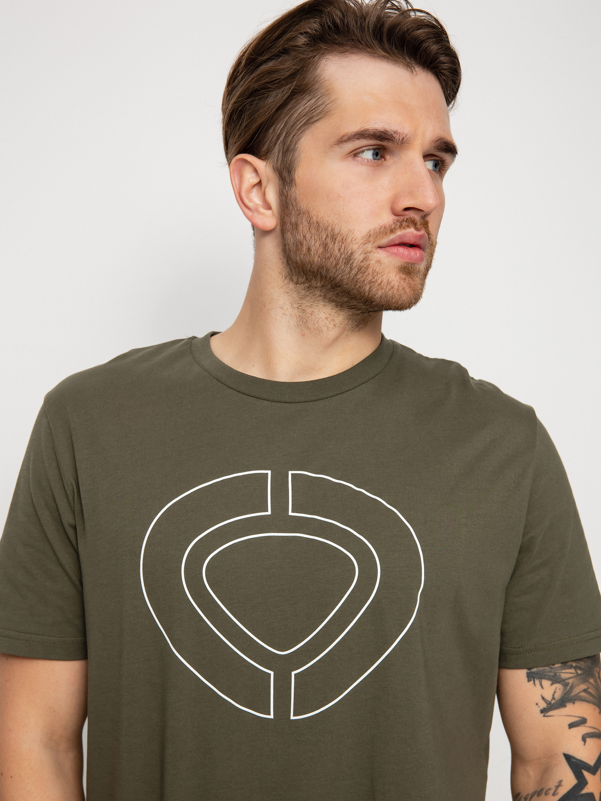 T-shirt Circa Icon Track (military green/white)