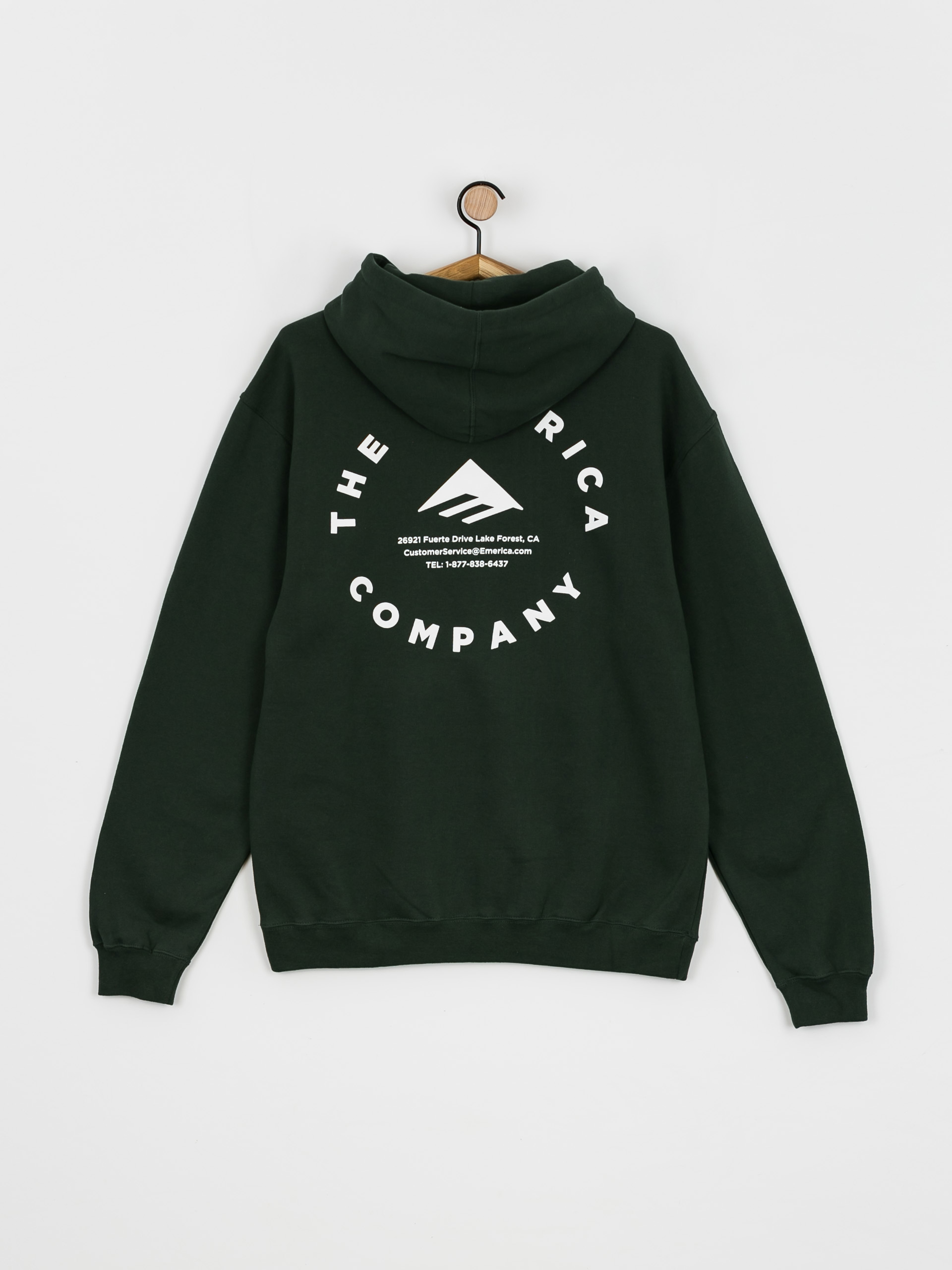 Bluza z kapturem Emerica Logo Lockup (hunter green)