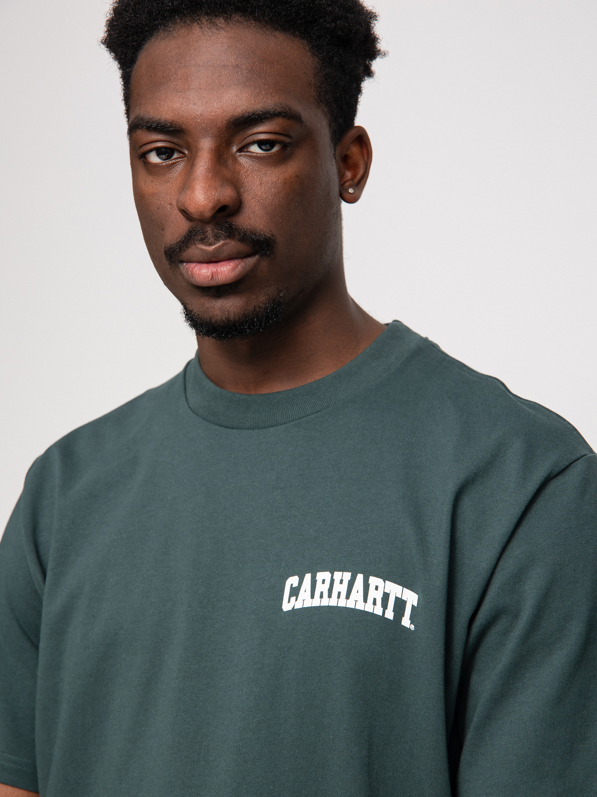 T-shirt Carhartt WIP University Script (juniper/white)