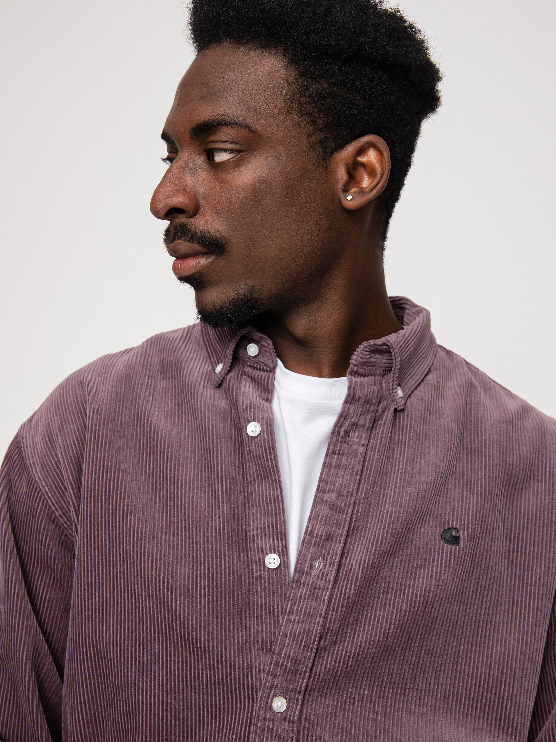 Koszula Carhartt WIP Madison Cord (misty thistle/black)