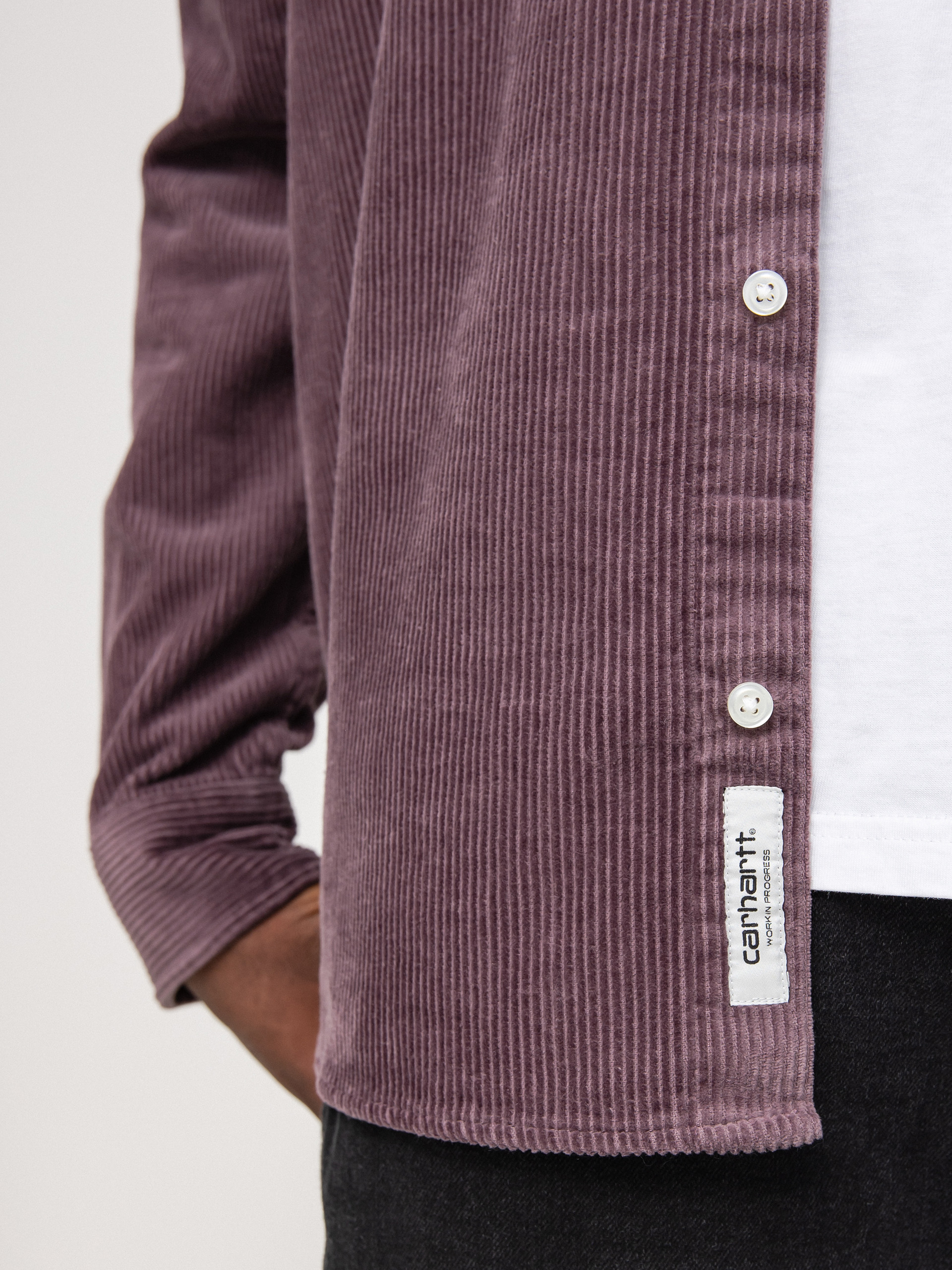 Koszula Carhartt WIP Madison Cord (misty thistle/black)