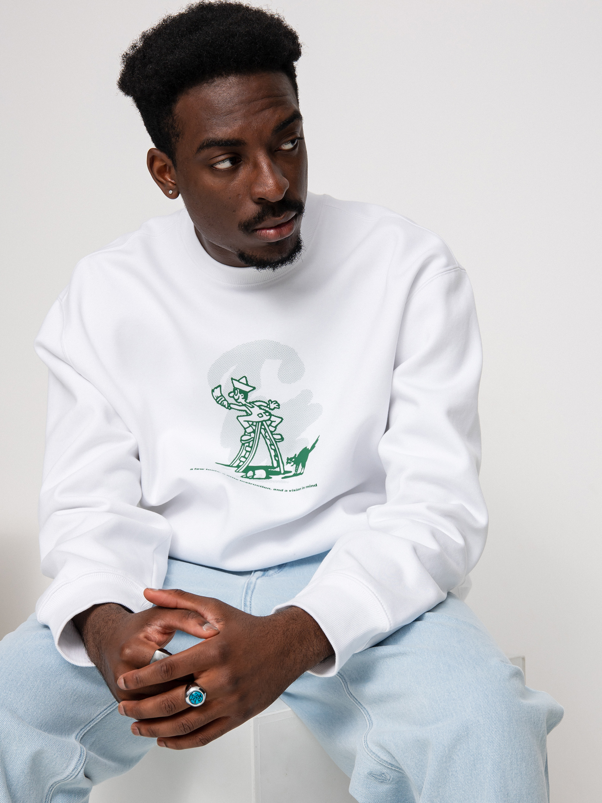 Bluza Carhartt WIP Lucky Painter (white/bonsai)
