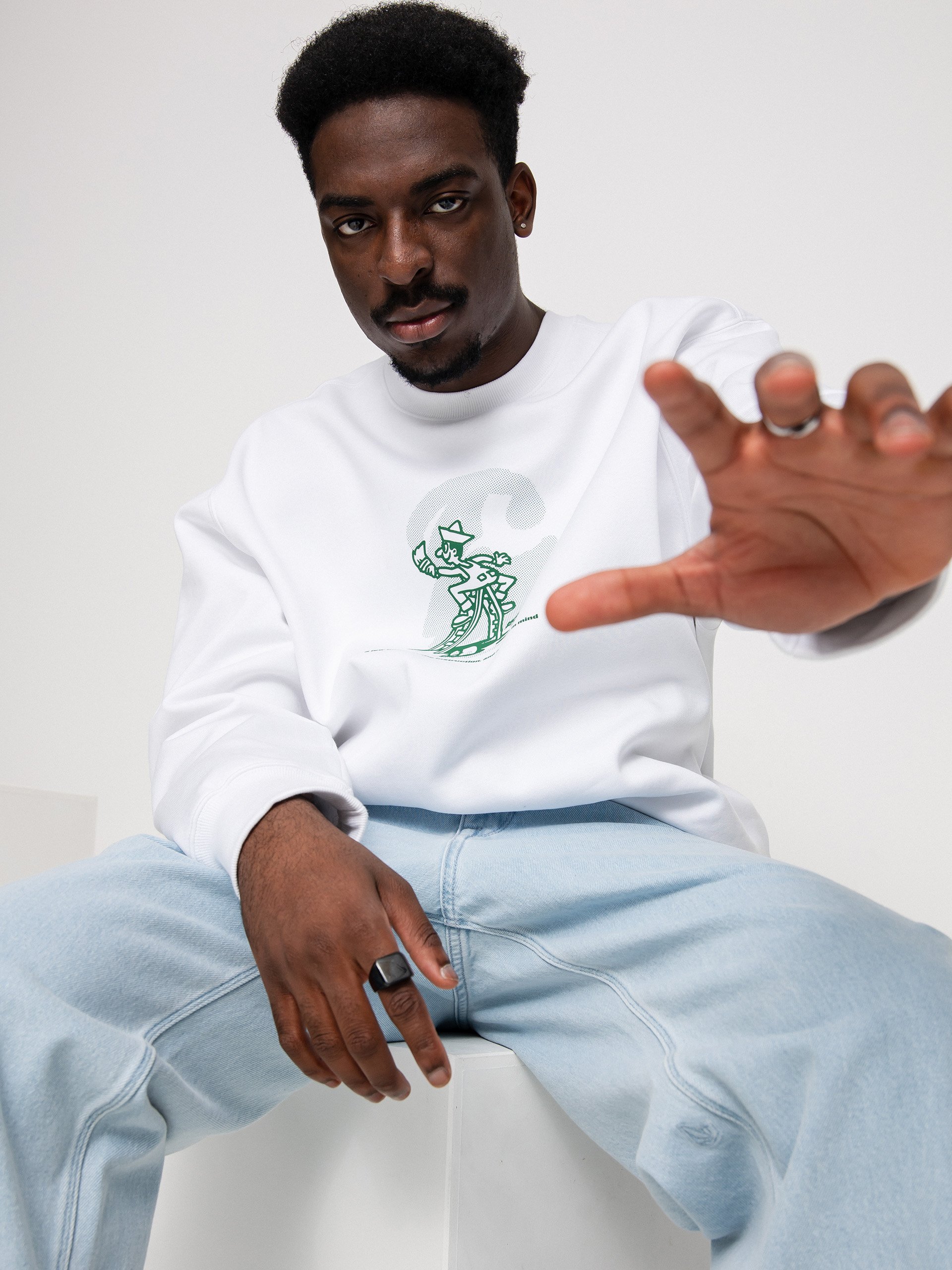 Bluza Carhartt WIP Lucky Painter (white/bonsai)