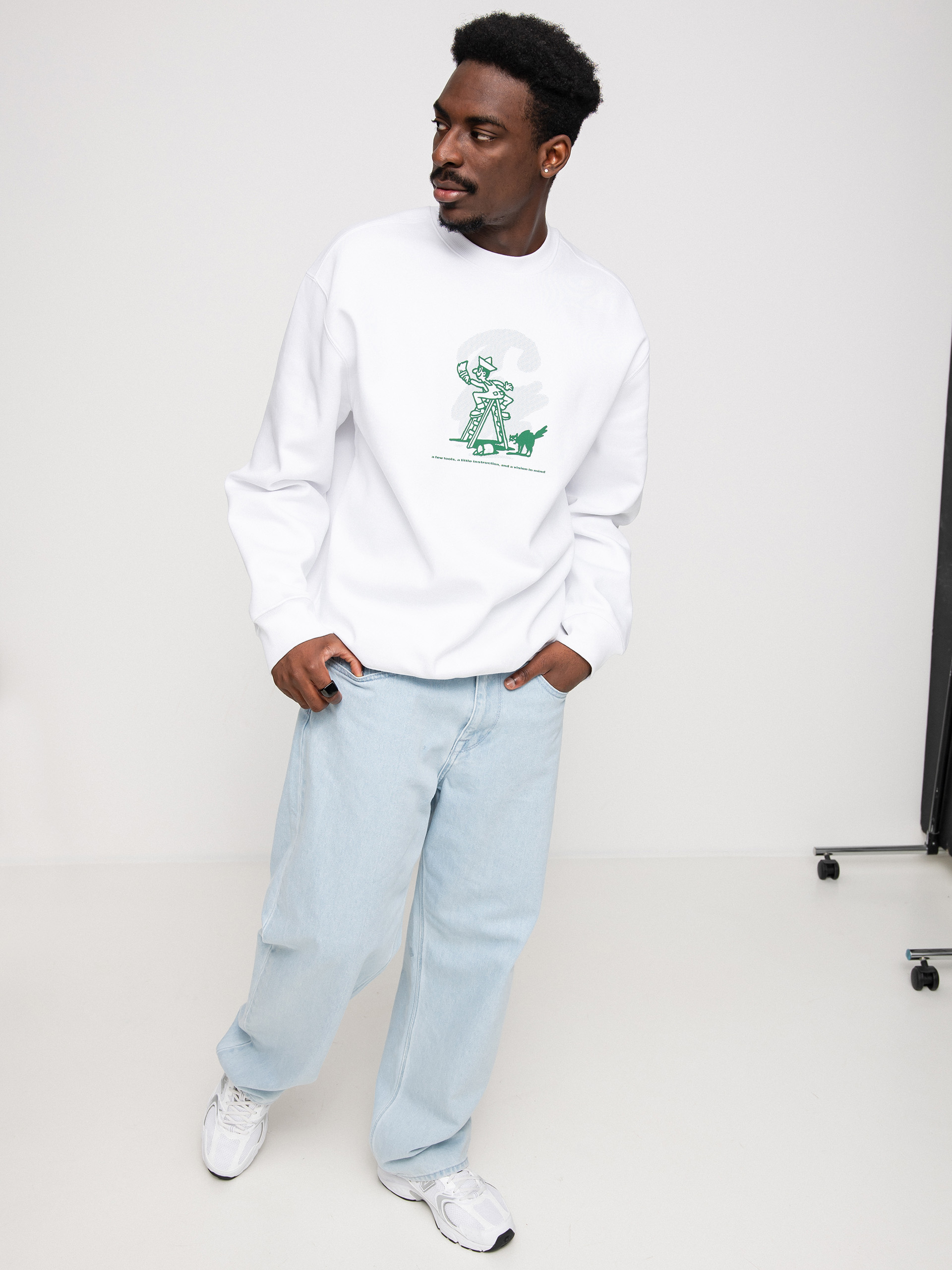 Bluza Carhartt WIP Lucky Painter (white/bonsai)