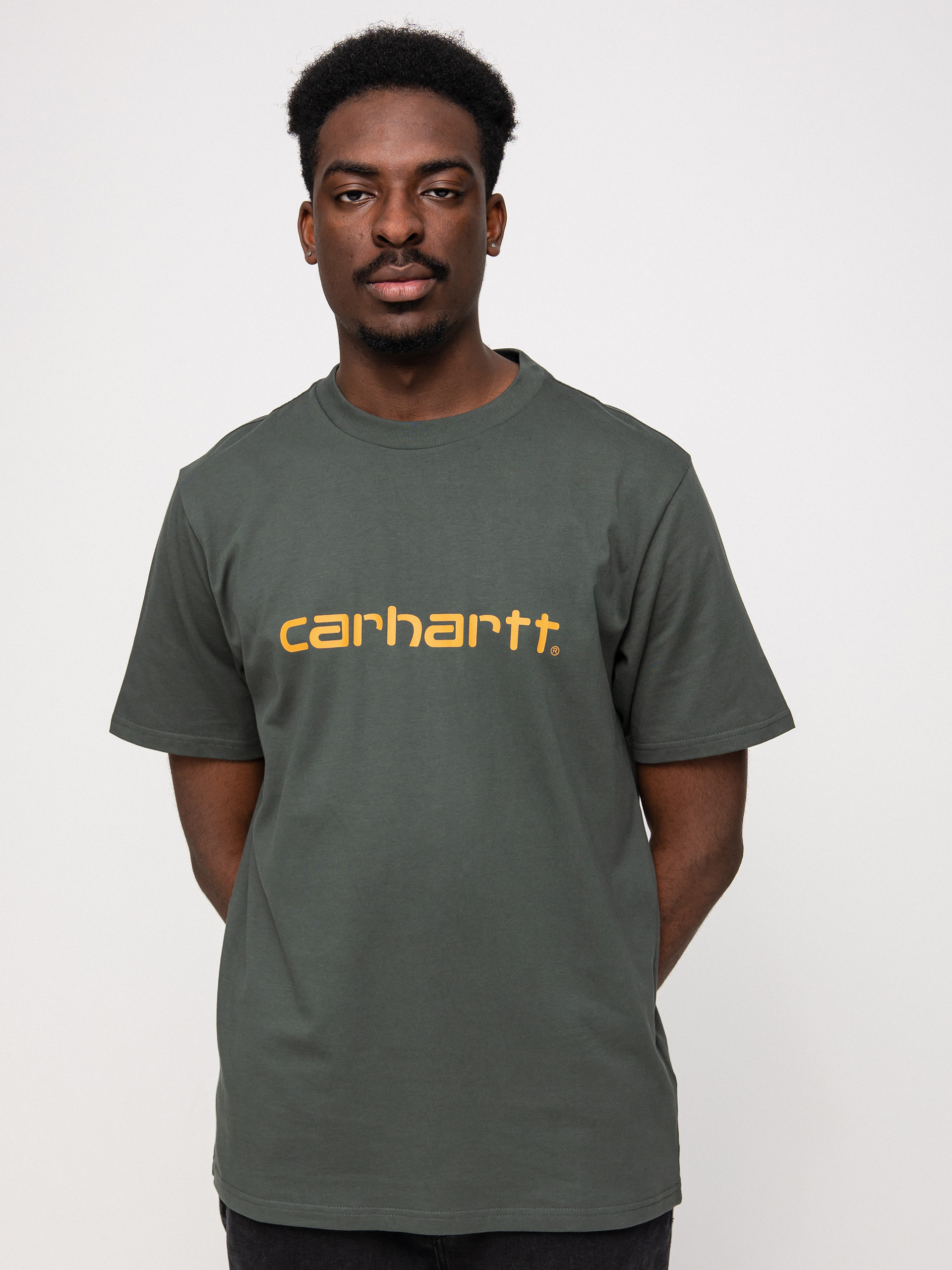 T-shirt Carhartt WIP Script (boxwood/ochre)