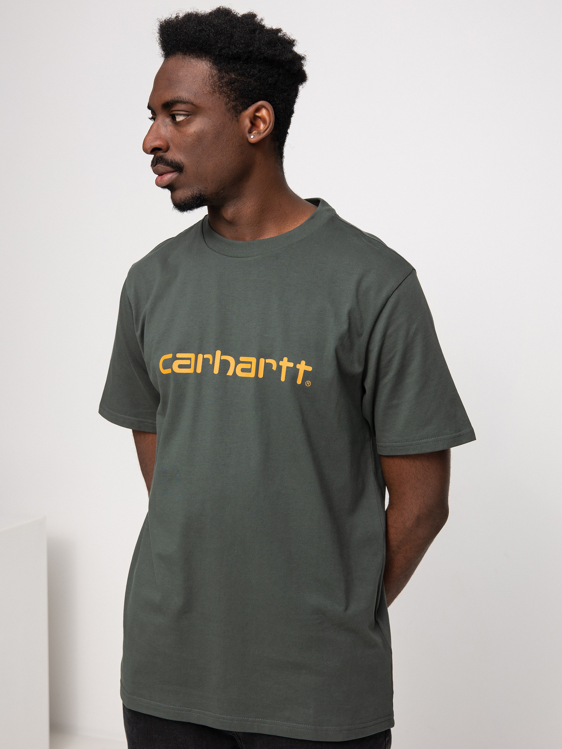 T-shirt Carhartt WIP Script (boxwood/ochre)