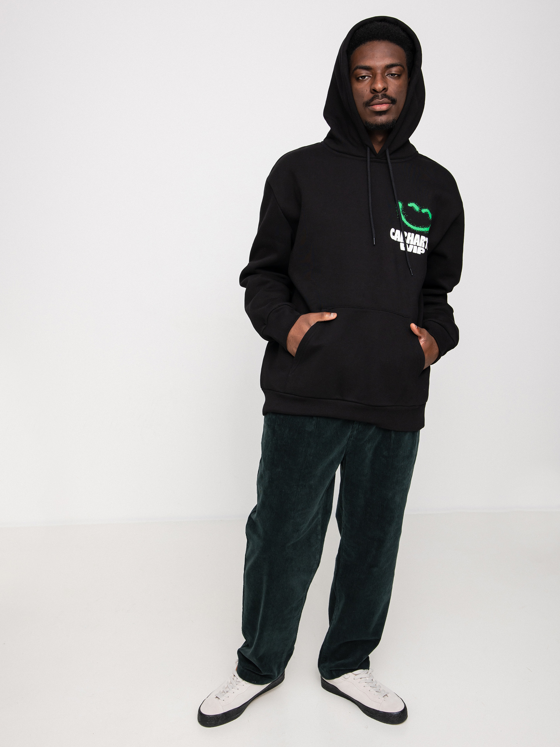Bluza z kapturem Carhartt WIP Happy Script HD (black)