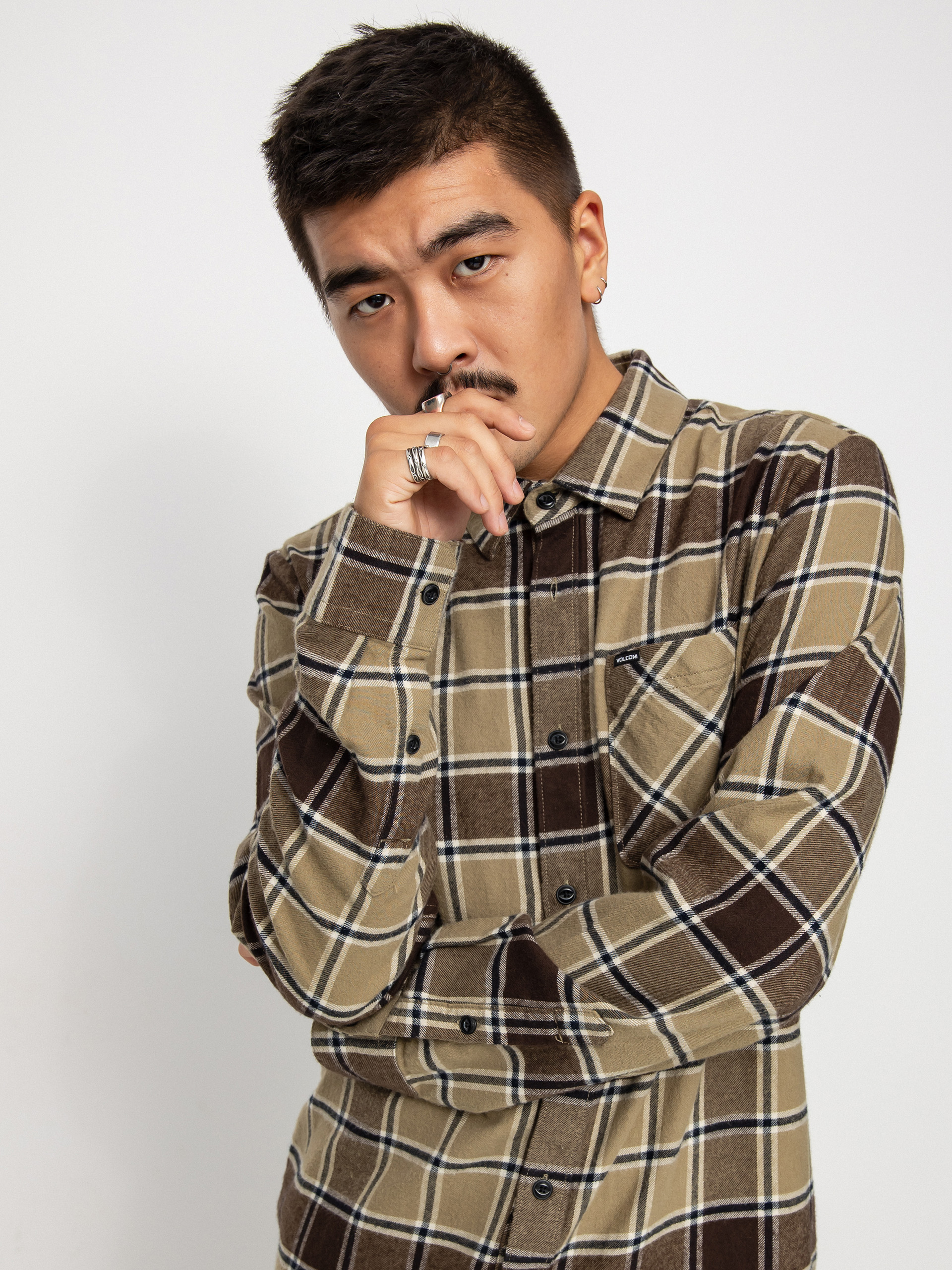 Koszula Volcom Caden Plaid Ls (khaki)