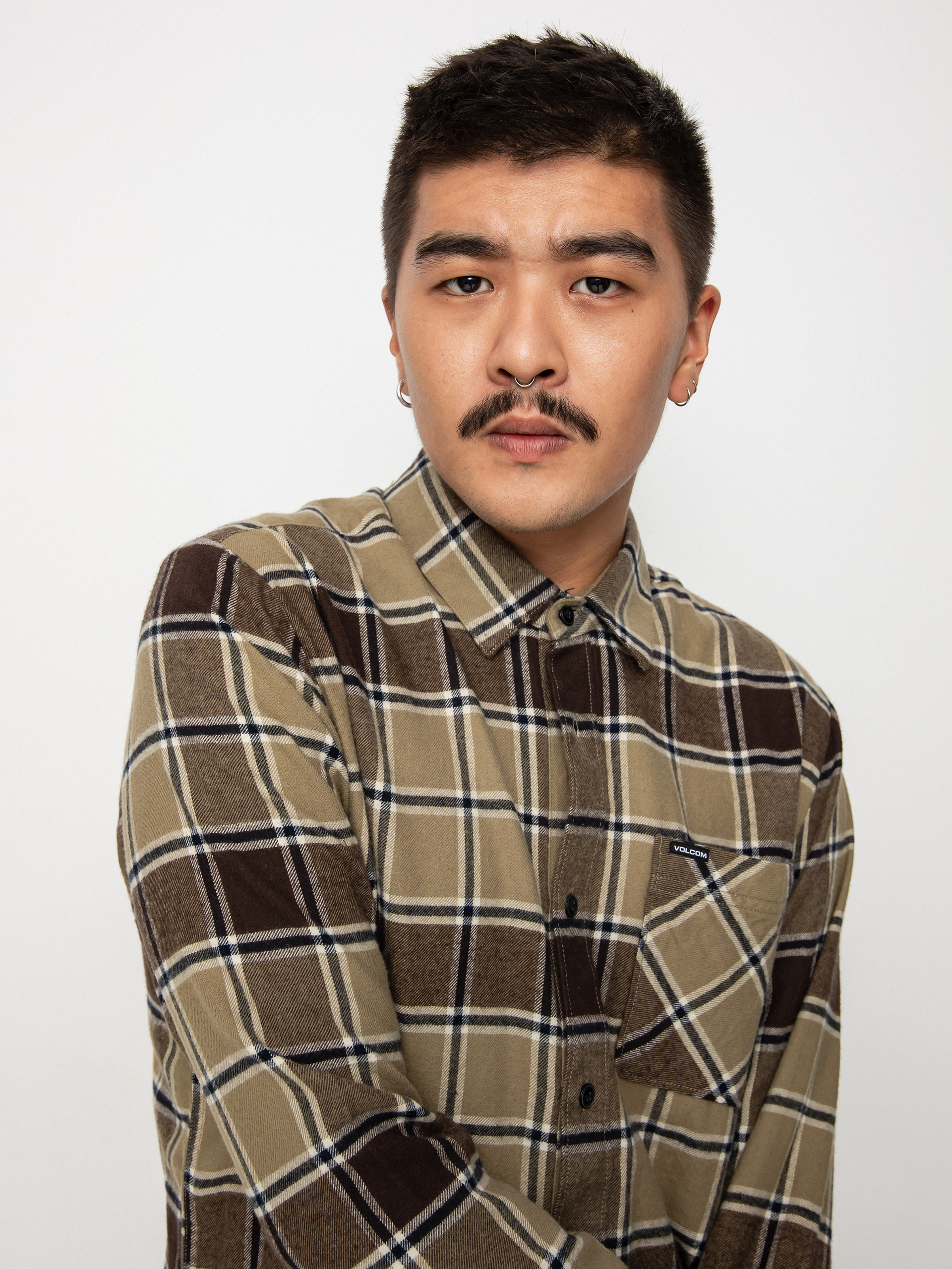 Koszula Volcom Caden Plaid Ls (khaki)