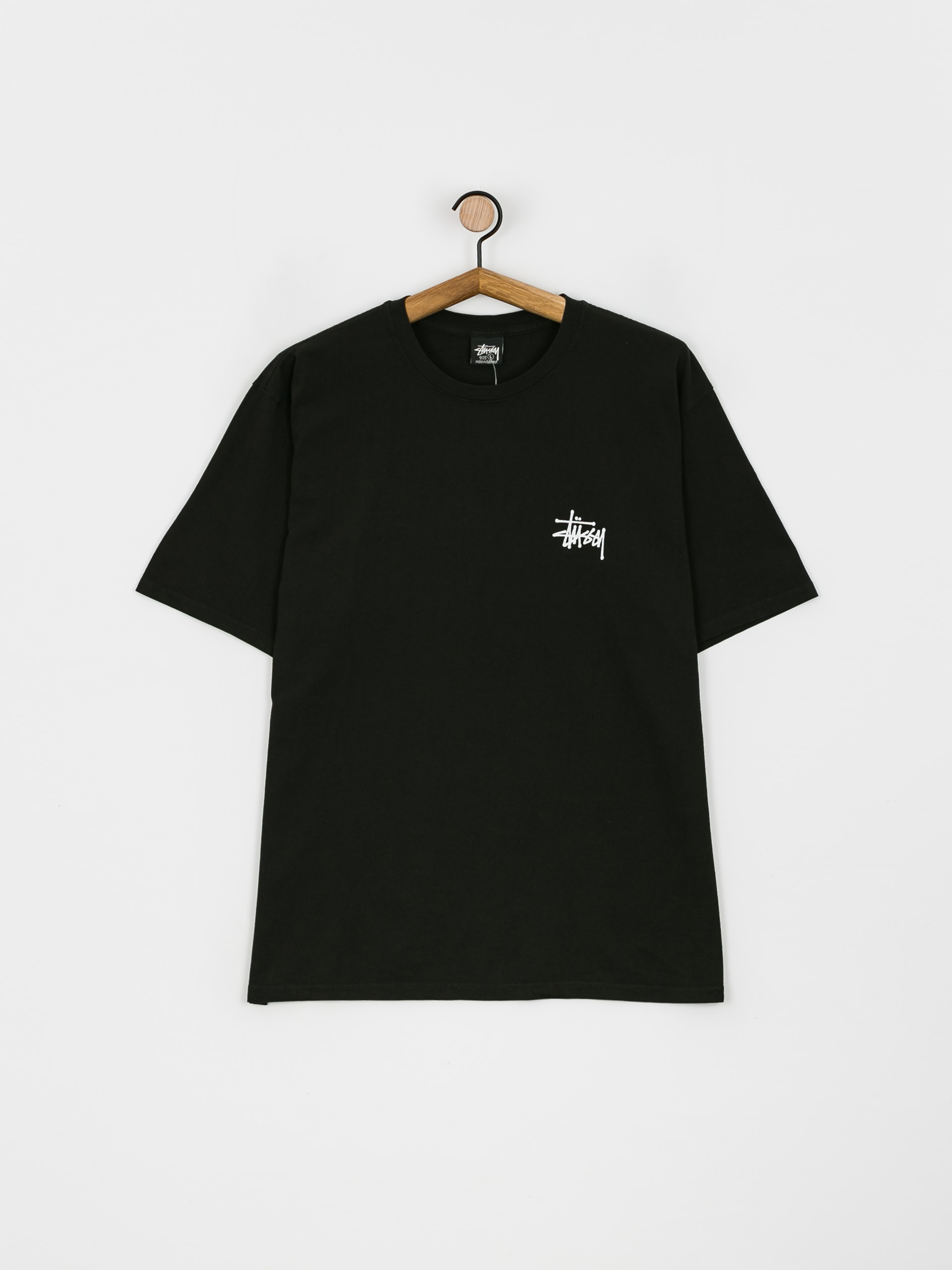 T-shirt Stussy Basic Stussy Pig. Dyed (black)